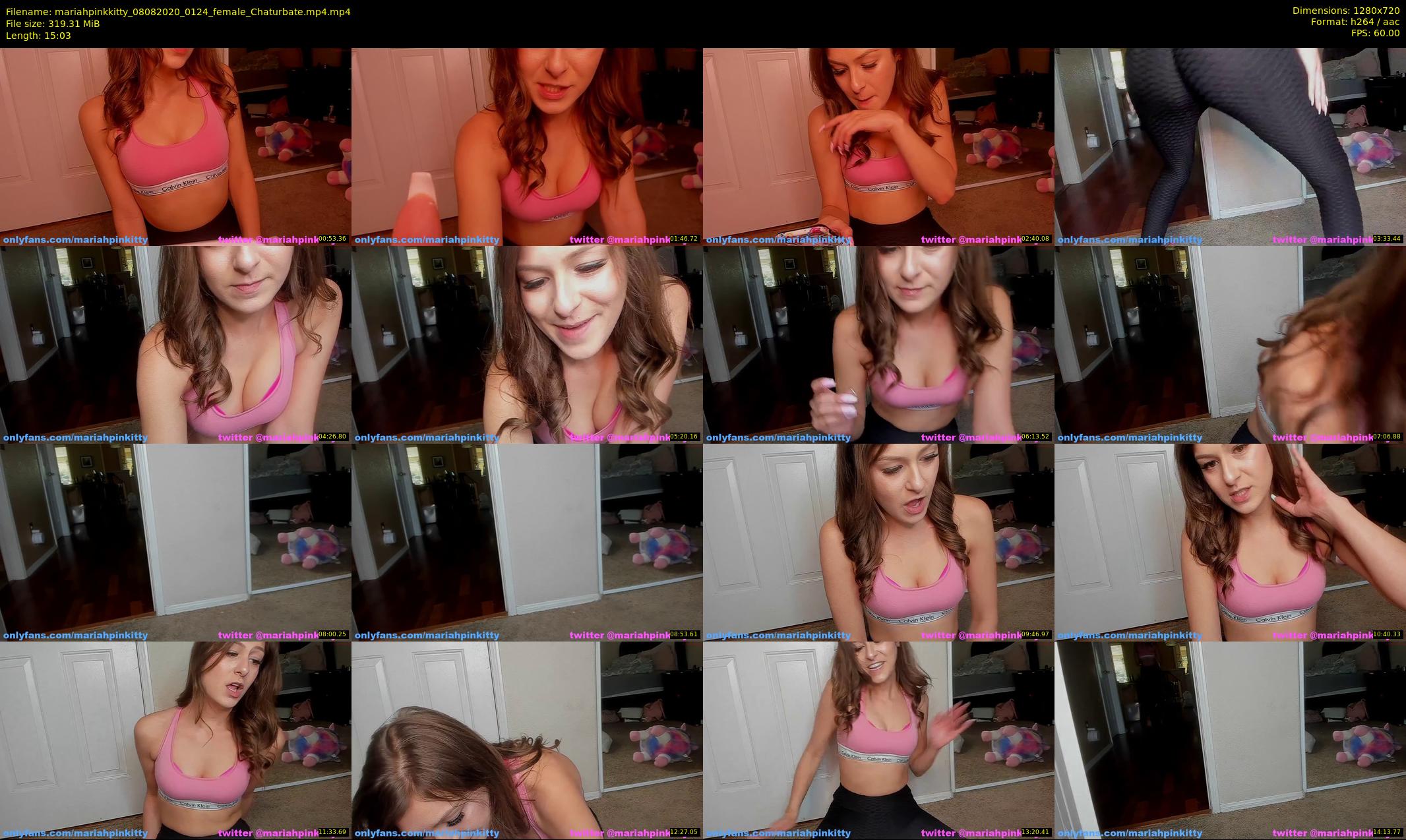 mariahpinkkitty — 16 minute Chaturbate female cam show recording, 720p, Aug 8, 2020