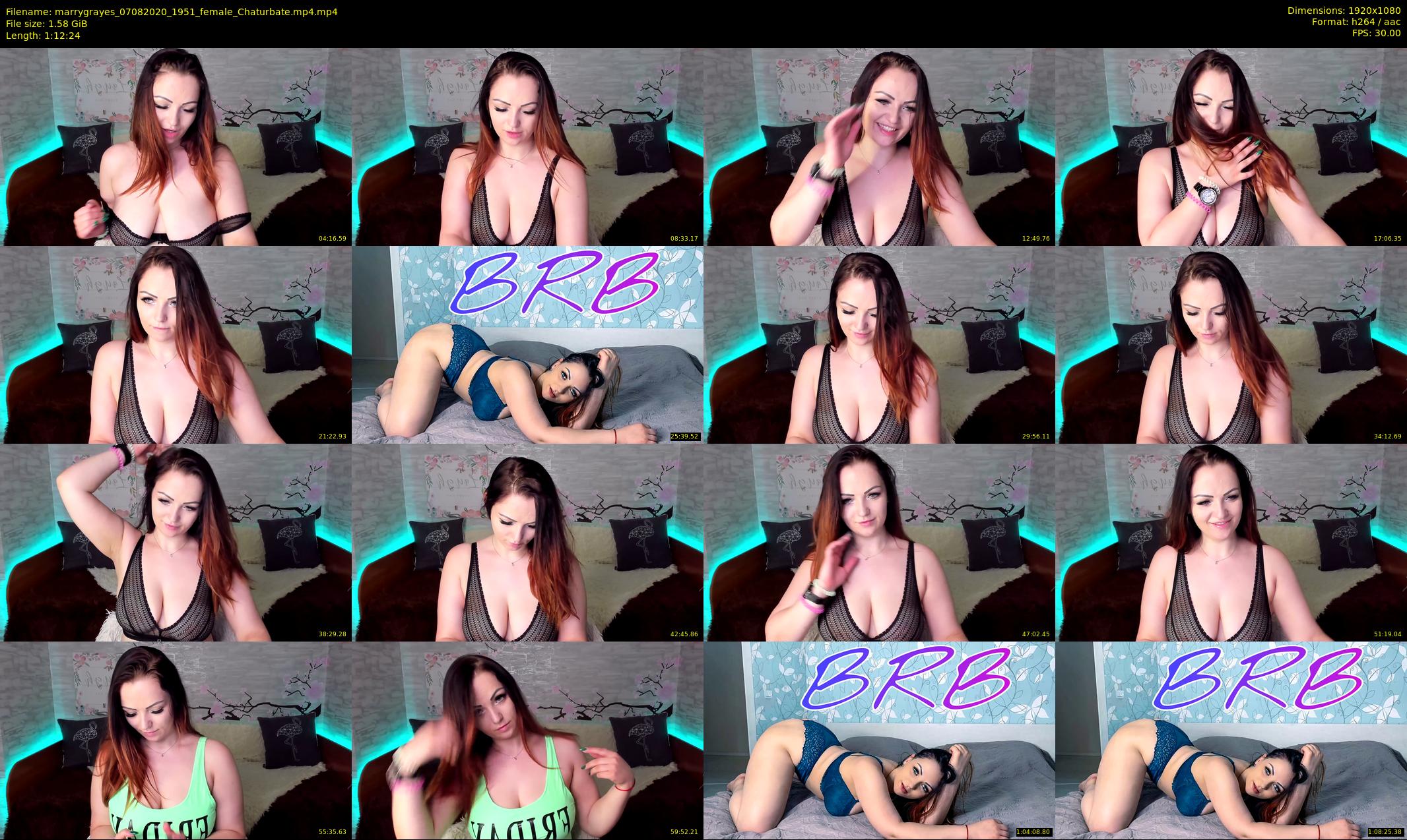marrygrayes — 73 minute Chaturbate female cam show recording, 1080p, Aug 7, 2020