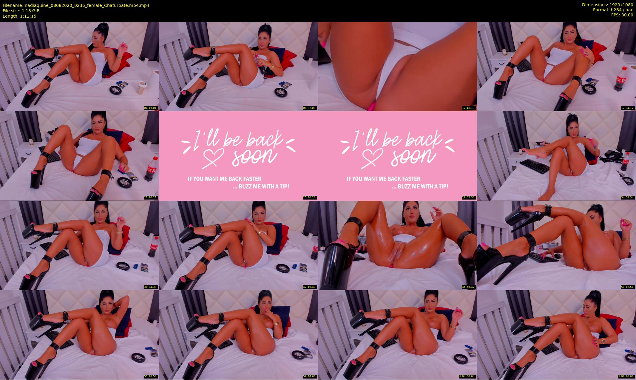 nadiaquine — 73 minute Chaturbate female cam show recording, 1080p, Aug 8, 2020