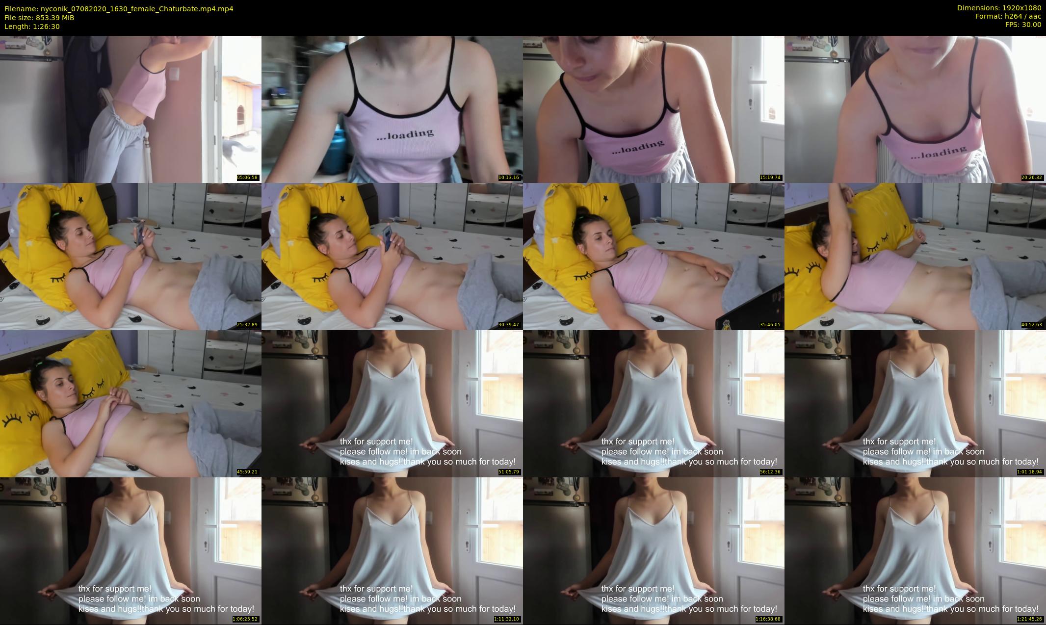 nyconik — 87 minute Chaturbate female cam show recording, 1080p, Aug 7, 2020