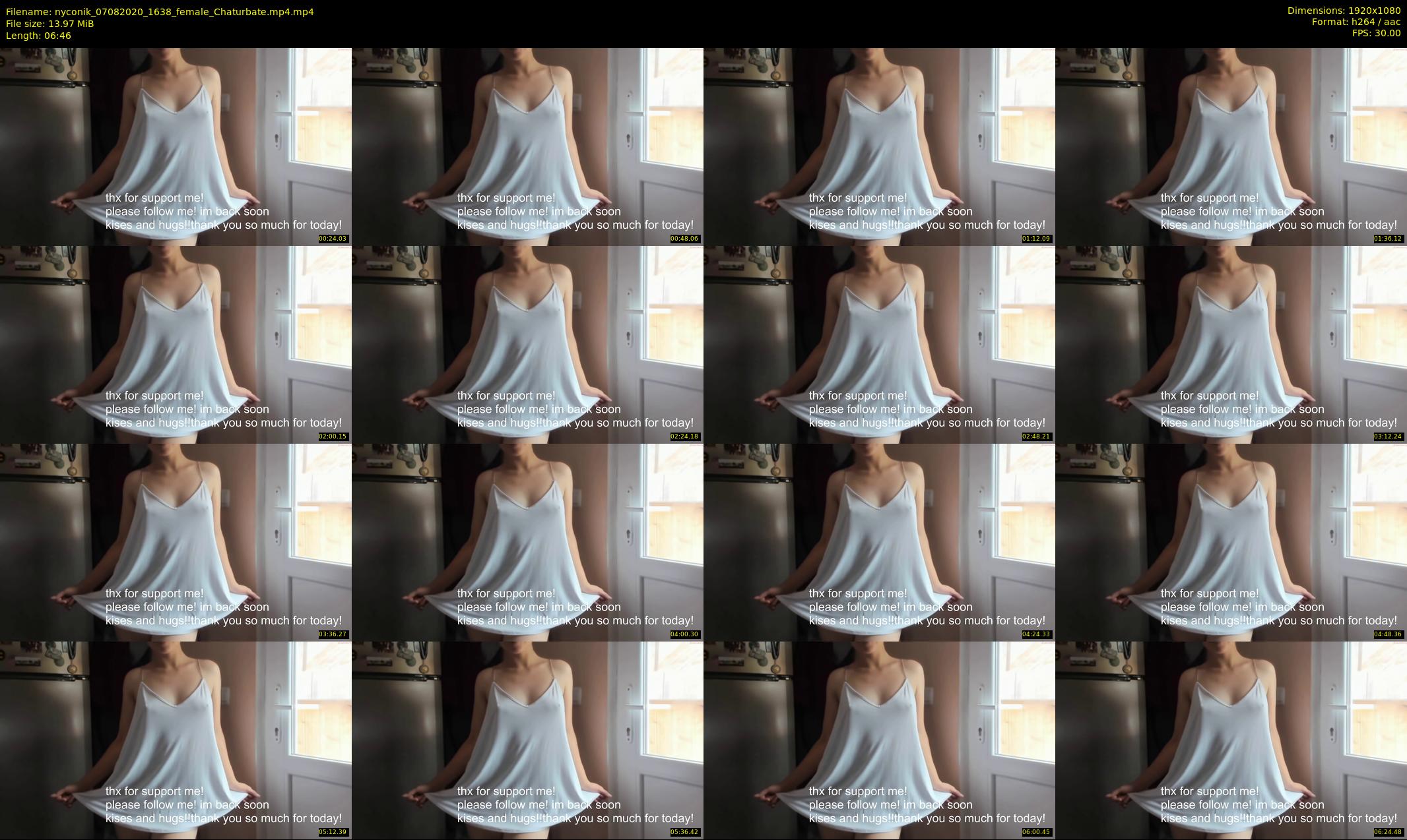 nyconik — 7 minute Chaturbate female cam show recording, 1080p, Aug 7, 2020