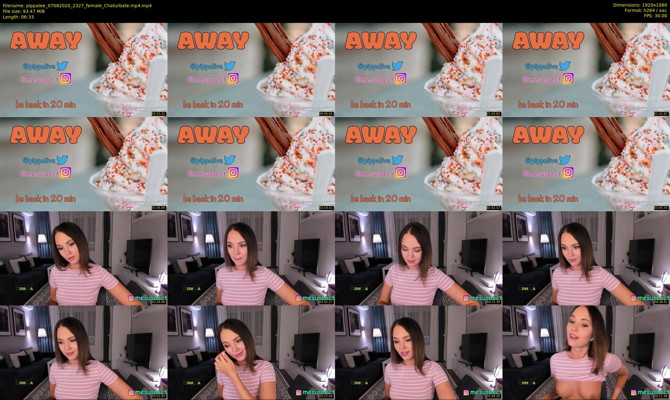 pippalee — 7 minute Chaturbate female cam show recording, 1080p, Aug 7, 2020