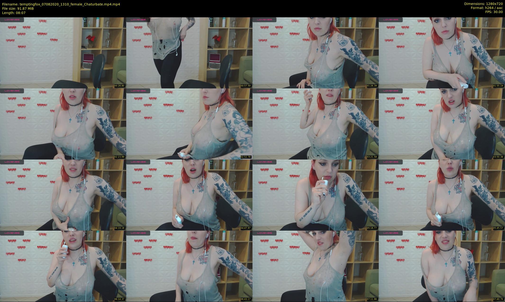temptingfox — 9 minute Chaturbate female cam show recording, 720p, Aug 7, 2020