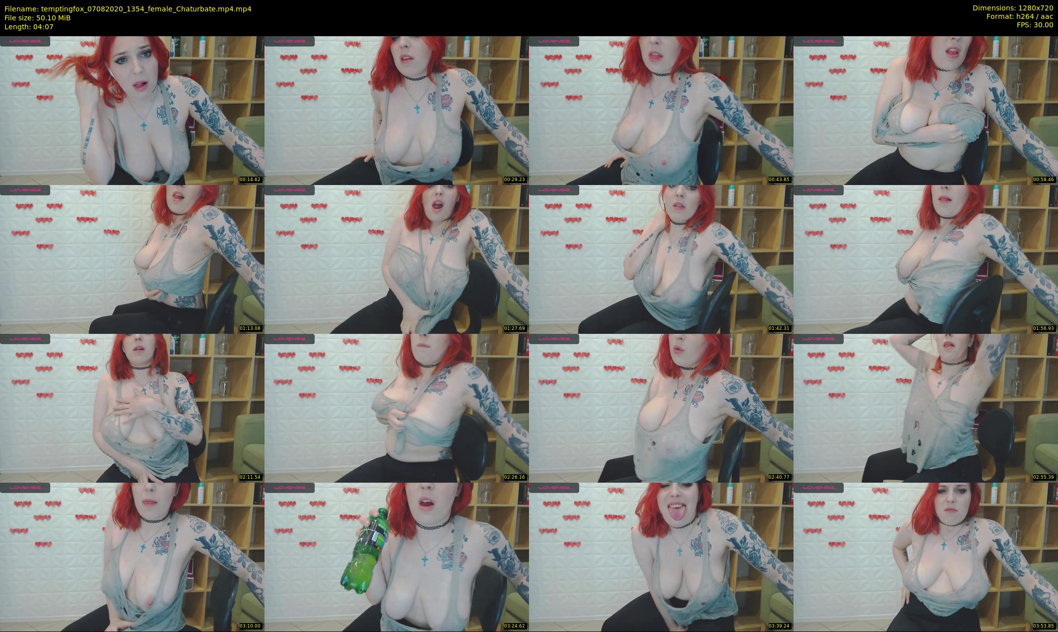 temptingfox — 5 minute Chaturbate female cam show recording, 720p, Aug 7, 2020