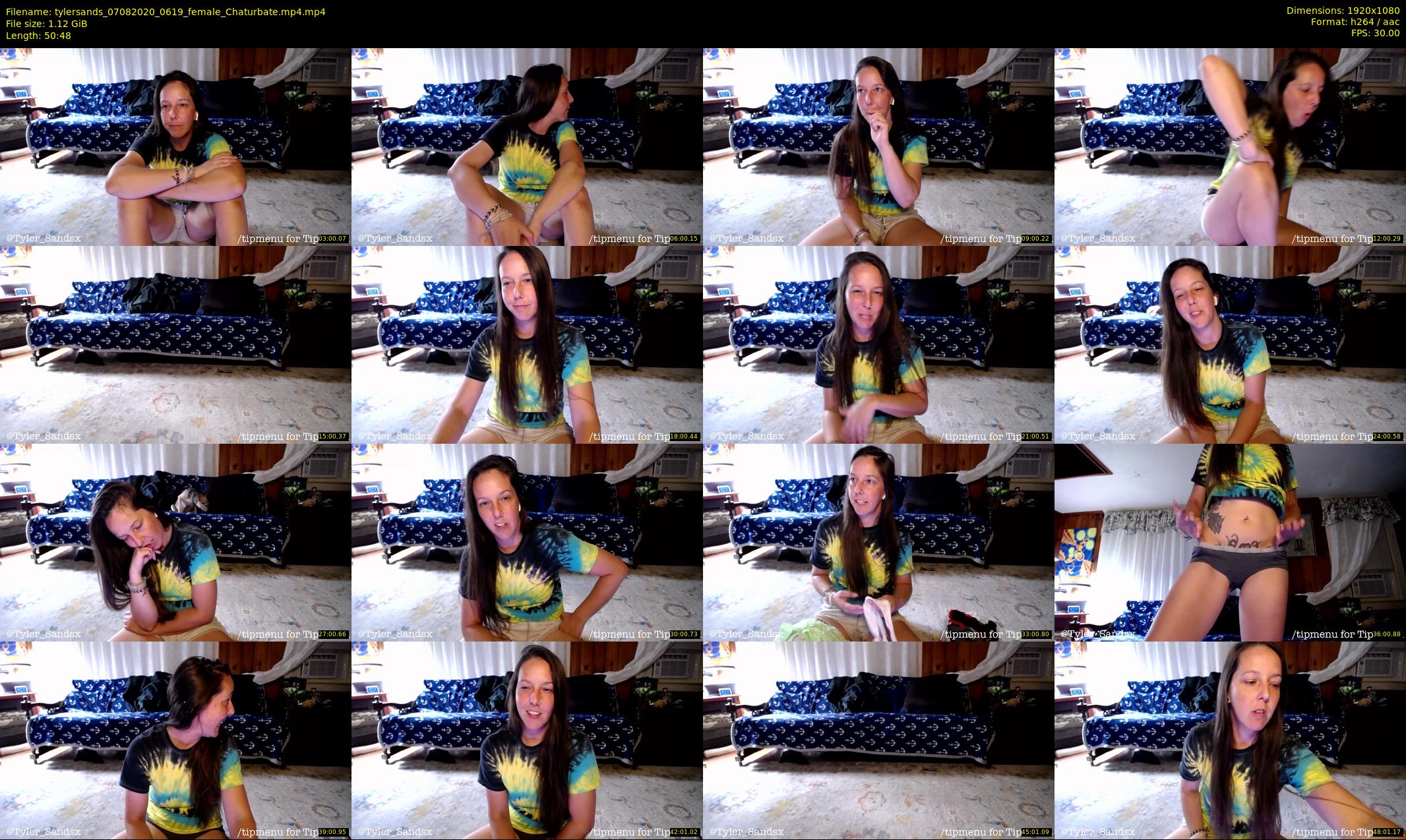 tylersands — 51 minute Chaturbate female cam show recording, 1080p, Aug 7, 2020