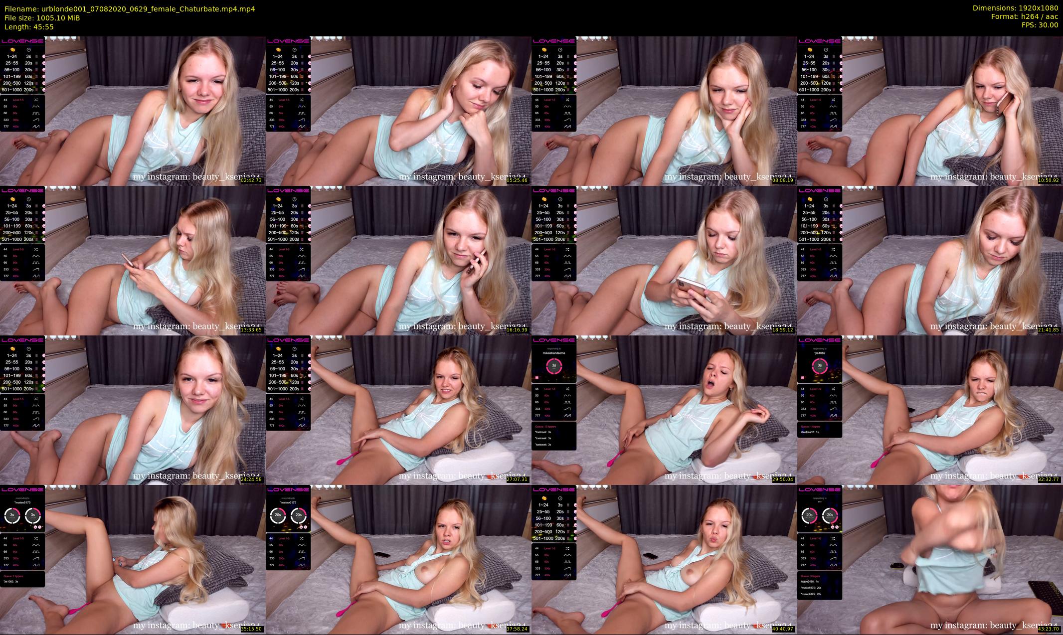 urblonde001 — 46 minute Chaturbate female cam show recording, 1080p, Aug 7, 2020