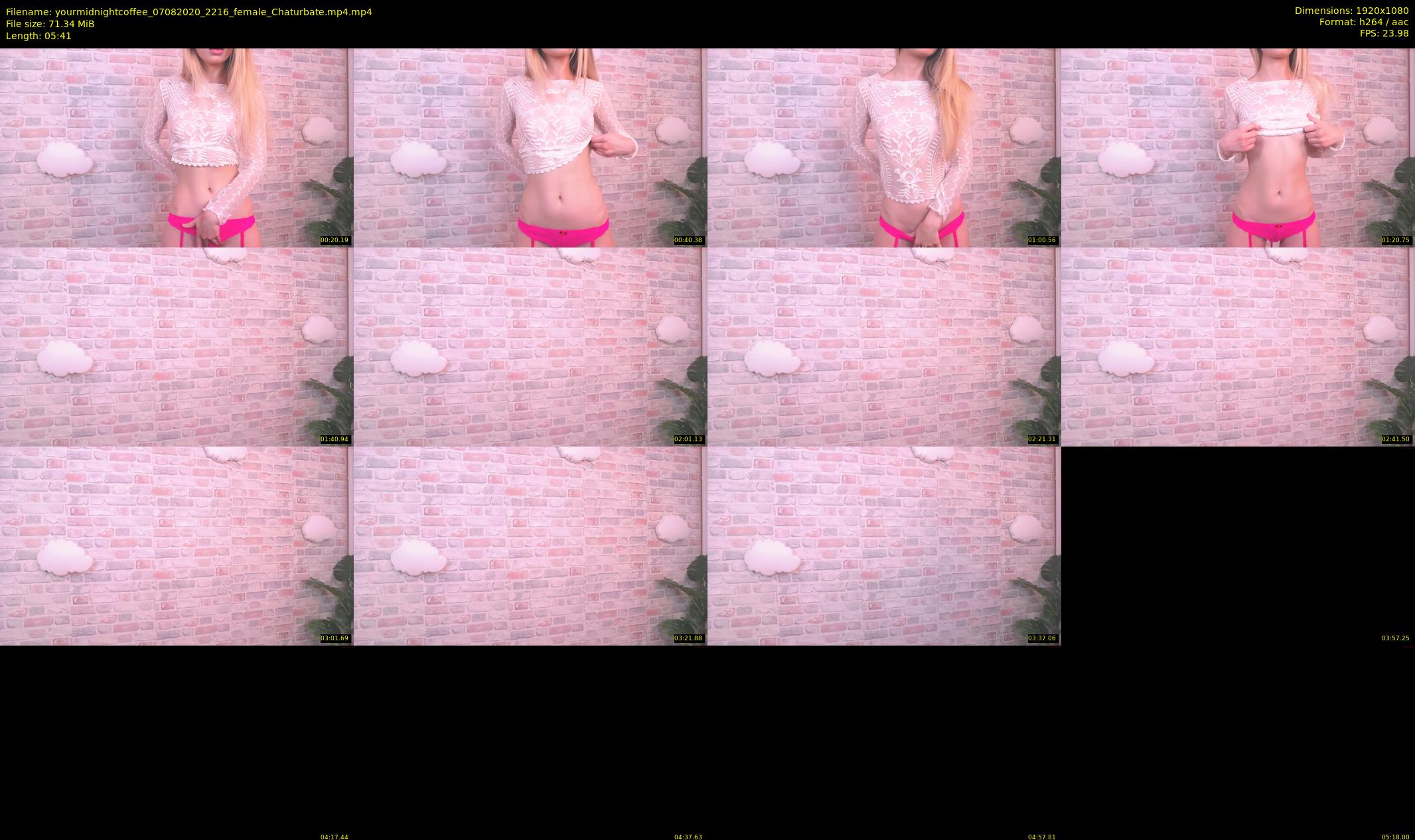 yourmidnightcoffee — 6 minute Chaturbate female cam show recording, 1080p, Aug 7, 2020