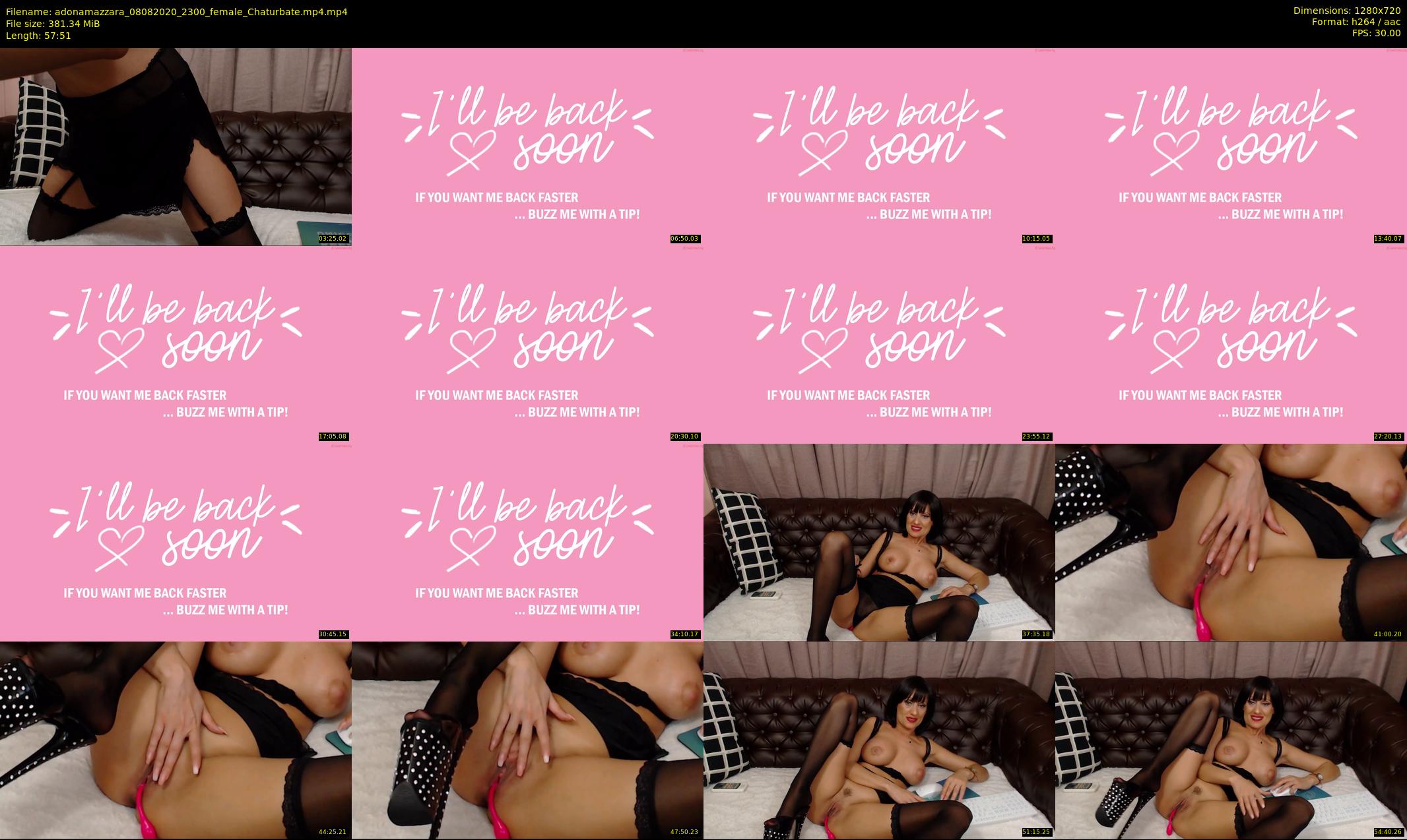 adonamazzara — 58 minute Chaturbate female cam show recording, 720p, Aug 8, 2020