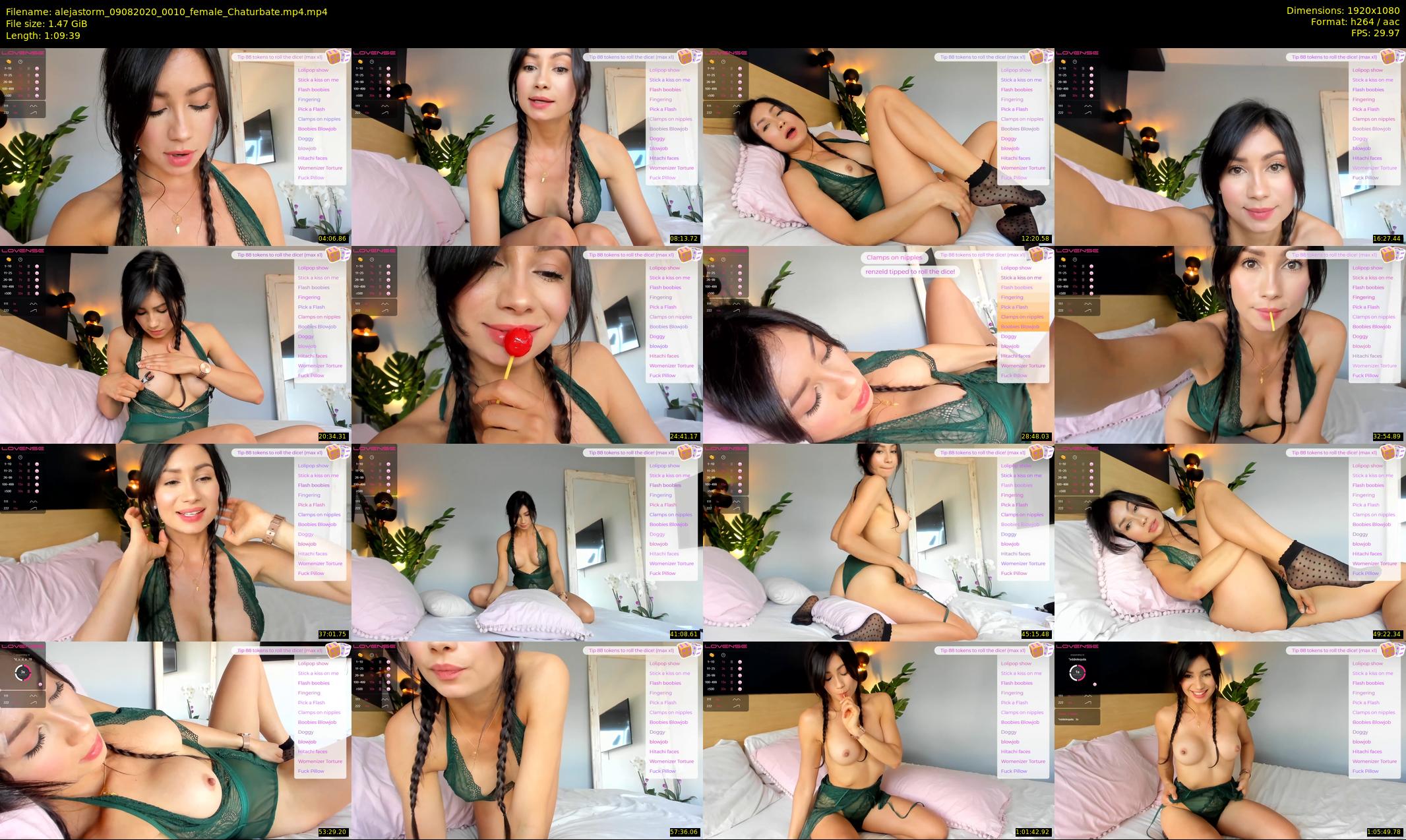 alejastorm — 70 minute Chaturbate female cam show recording, 1080p, Aug 9, 2020