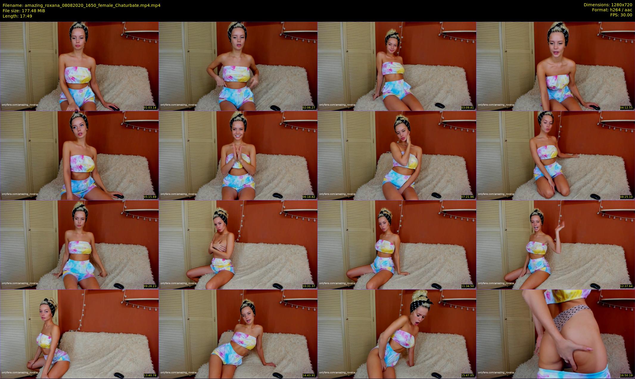 amazing_roxana — 18 minute Chaturbate female cam show recording, 720p, Aug 8, 2020