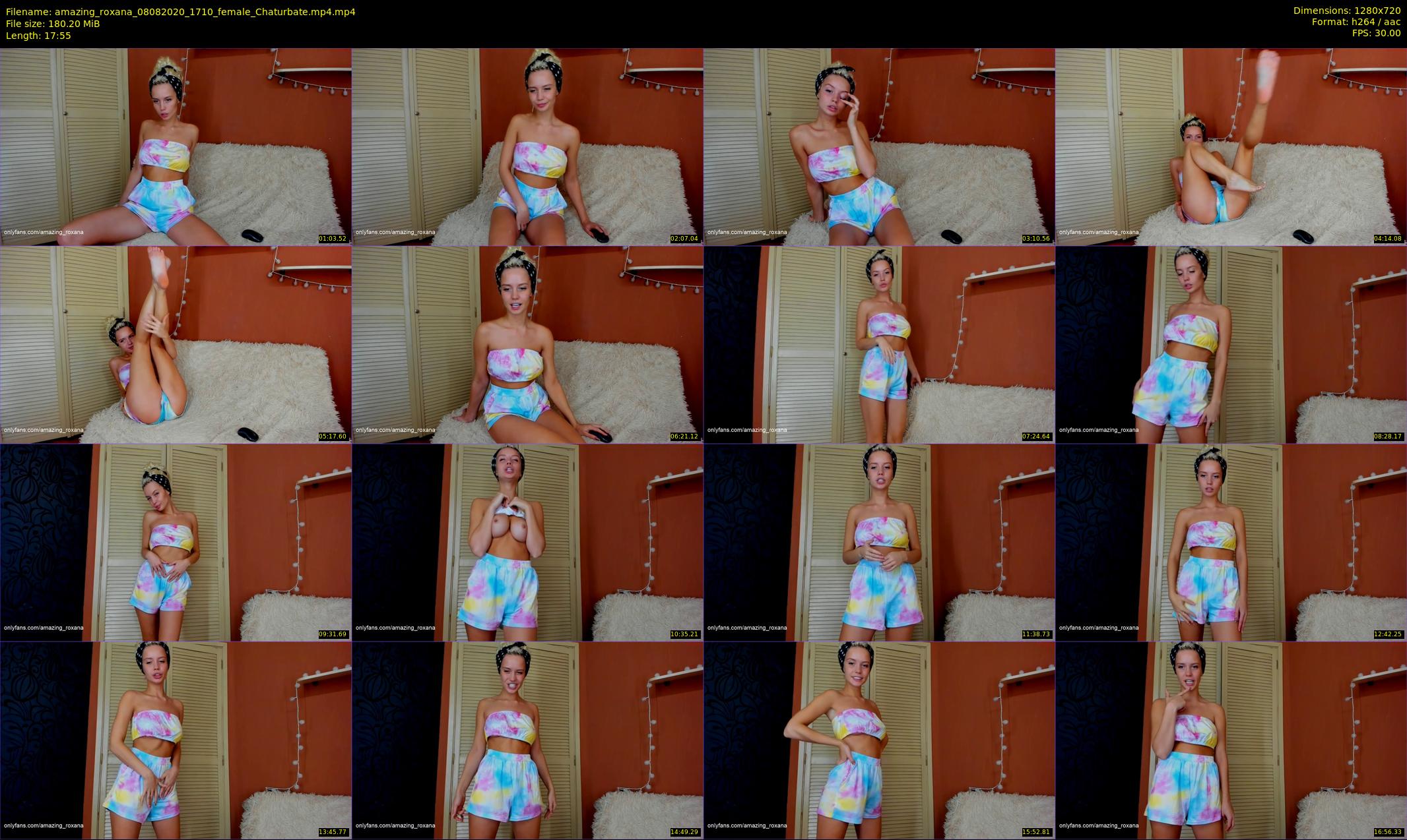 amazing_roxana — 18 minute Chaturbate female cam show recording, 720p, Aug 8, 2020