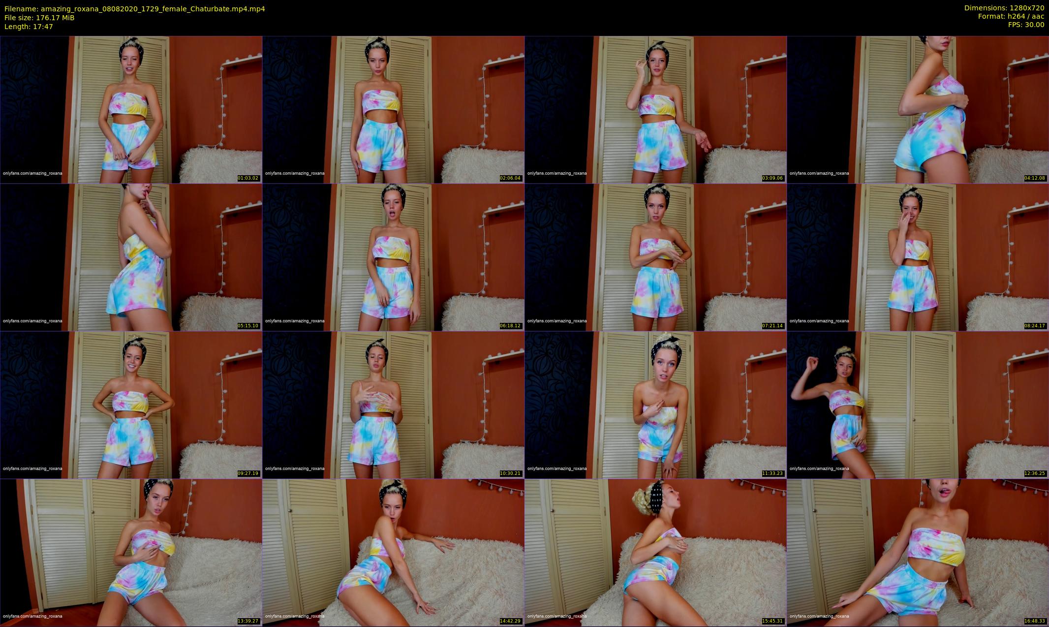 amazing_roxana — 18 minute Chaturbate female cam show recording, 720p, Aug 8, 2020