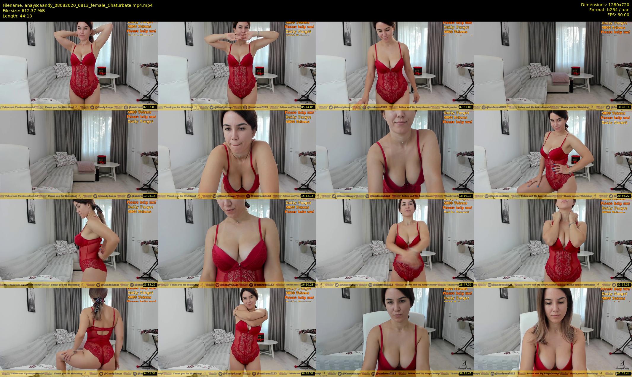 anayscaandy — 45 minute Chaturbate female cam show recording, 720p, Aug 8, 2020