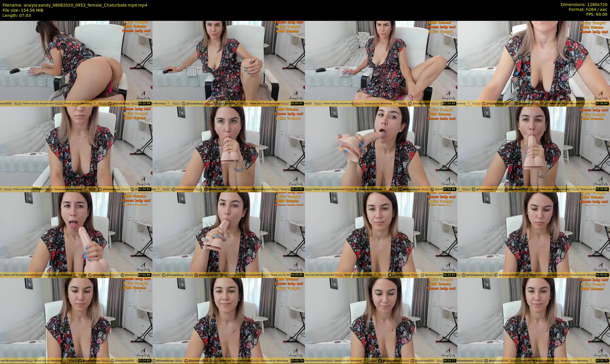 anayscaandy — 8 minute Chaturbate female cam show recording, 720p, Aug 8, 2020