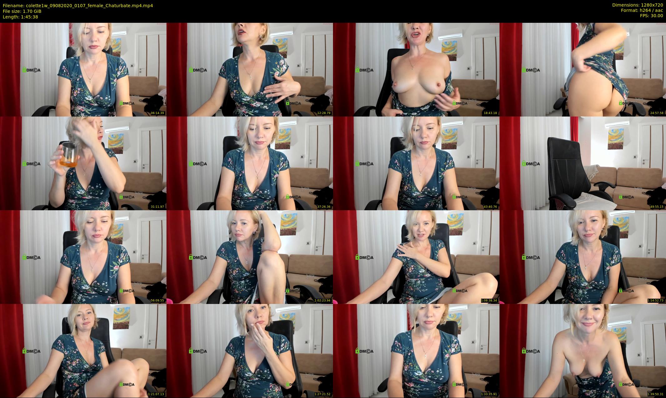 colette1w — 106 minute Chaturbate female cam show recording, 720p, Aug 9, 2020