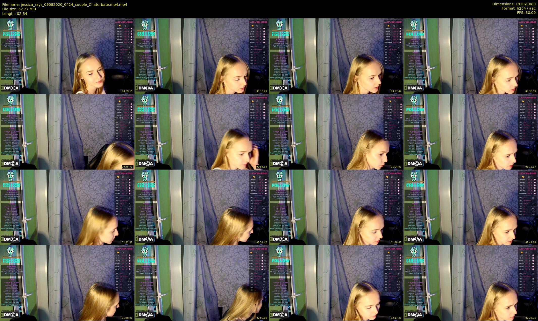 jessica_rays — 3 minute Chaturbate couple cam show recording, 1080p, Aug 9, 2020