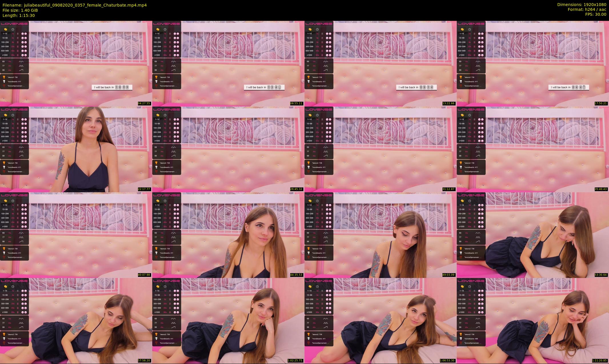 juliabeautiful — 76 minute Chaturbate female cam show recording, 1080p, Aug 9, 2020