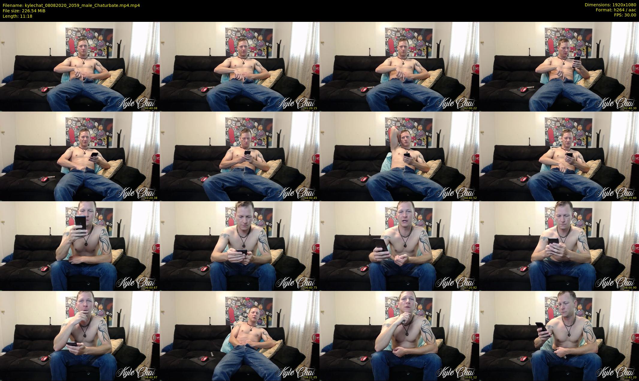 kylechat — 12 minute Chaturbate male cam show recording, 1080p, Aug 8, 2020