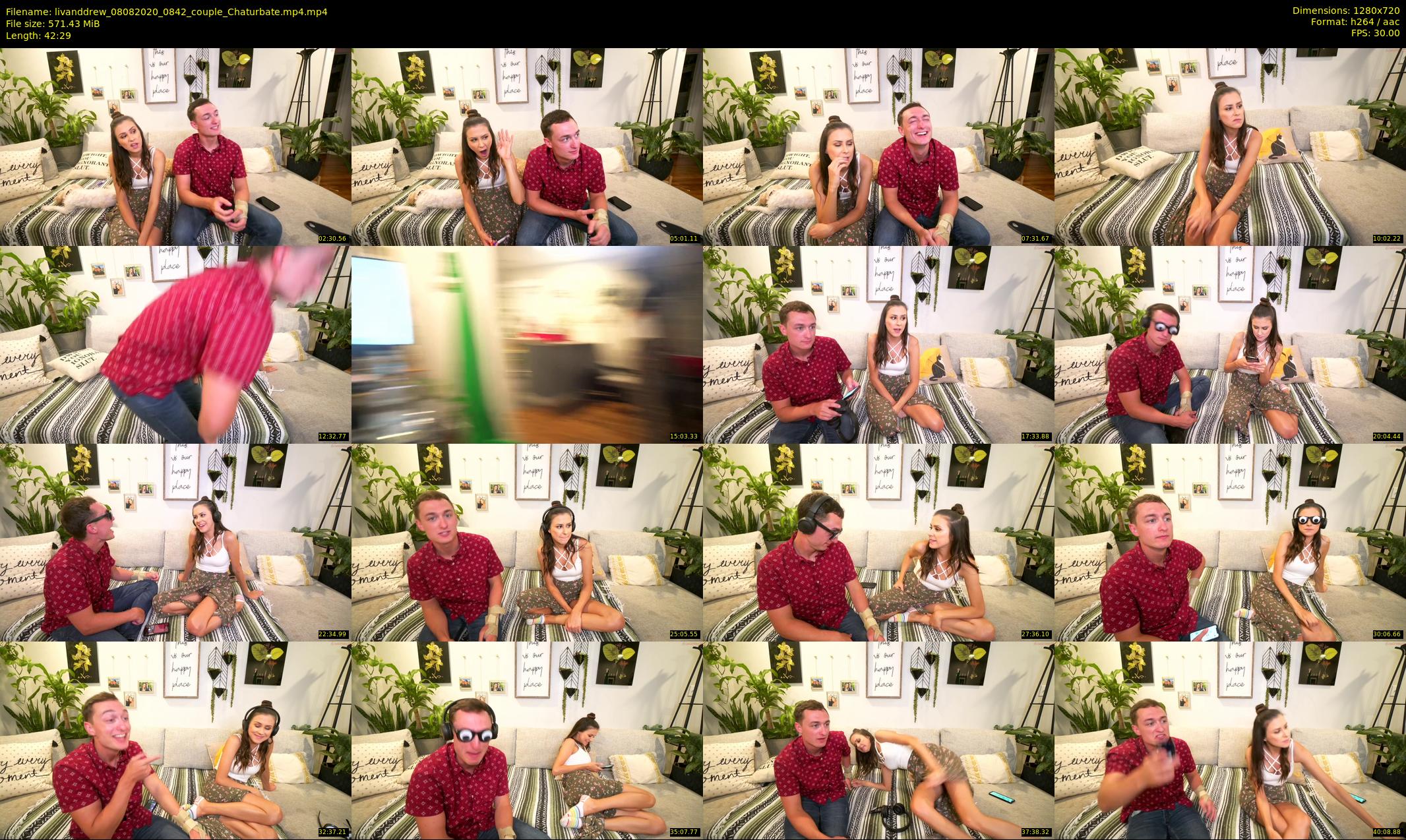 livanddrew — 43 minute Chaturbate couple cam show recording, 720p, Aug 8, 2020