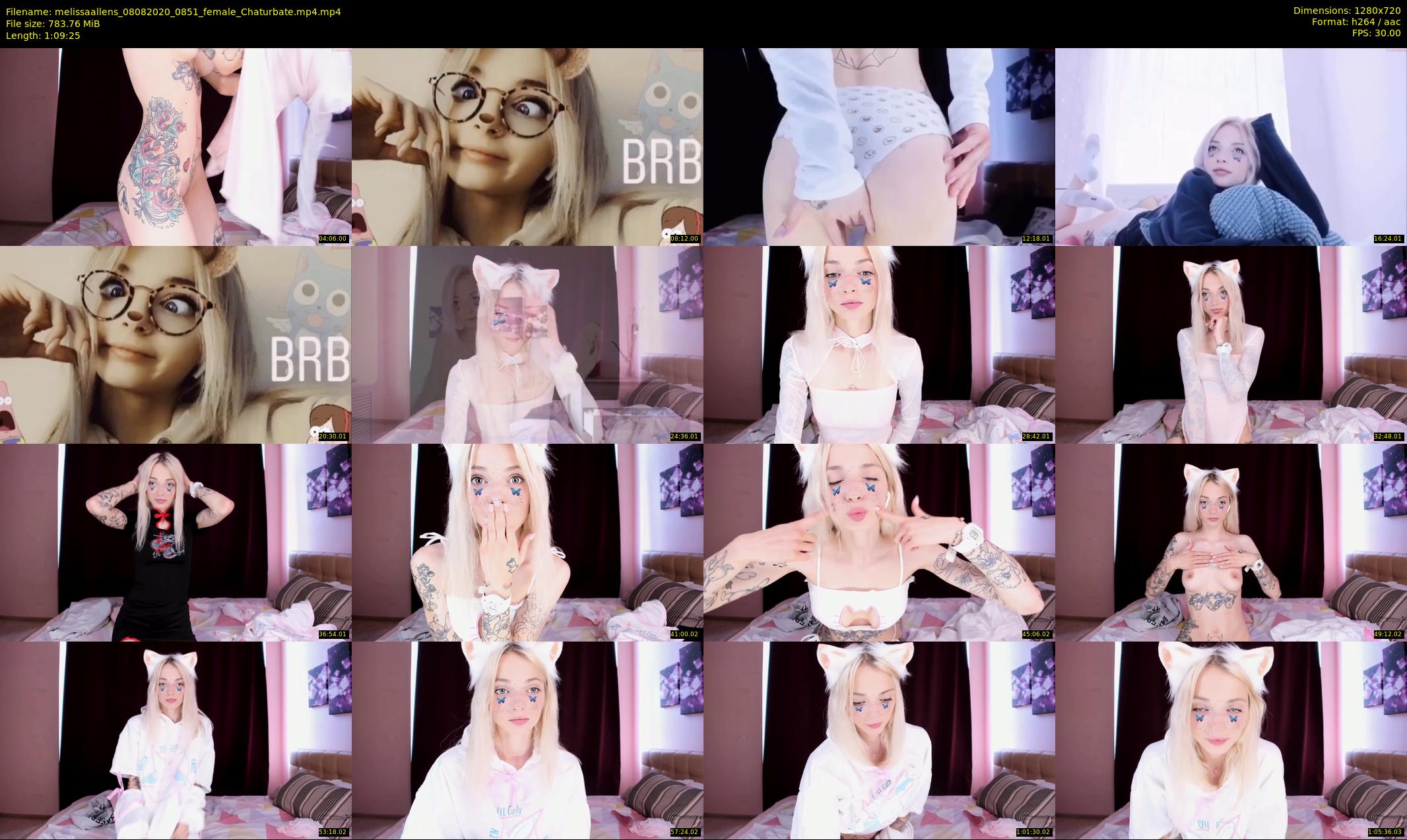 melissaallens — 70 minute Chaturbate female cam show recording, 720p, Aug 8, 2020