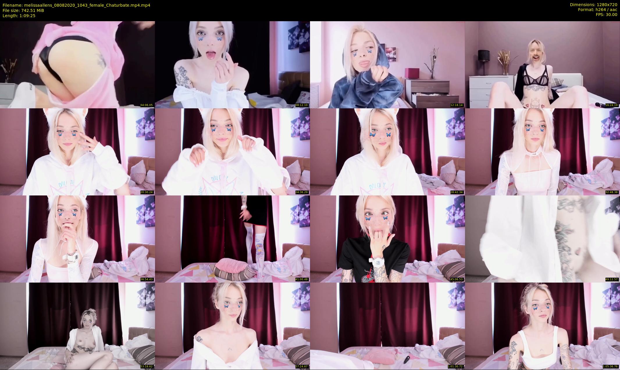 melissaallens — 70 minute Chaturbate female cam show recording, 720p, Aug 8, 2020