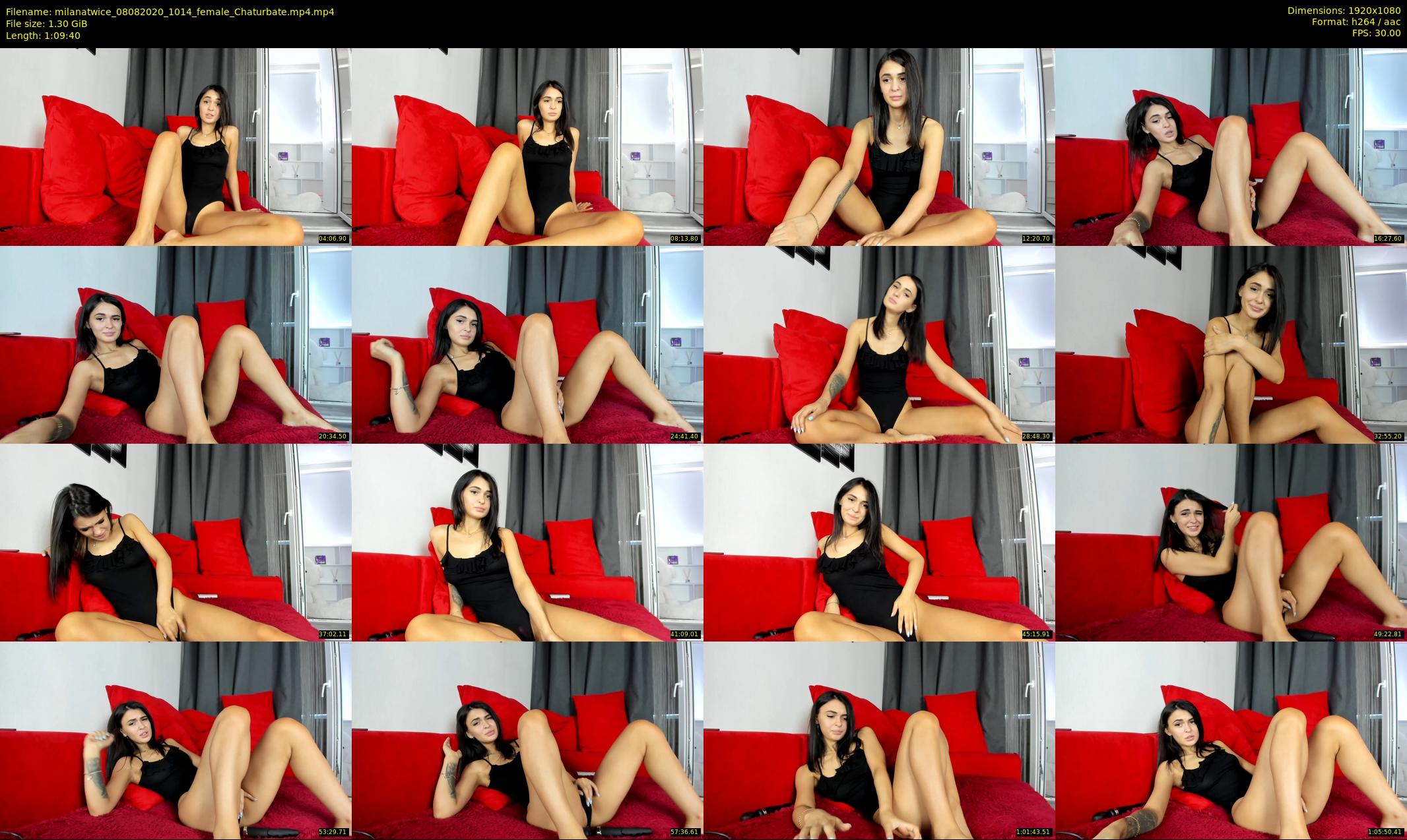 milanatwice — 70 minute Chaturbate female cam show recording, 1080p, Aug 8, 2020
