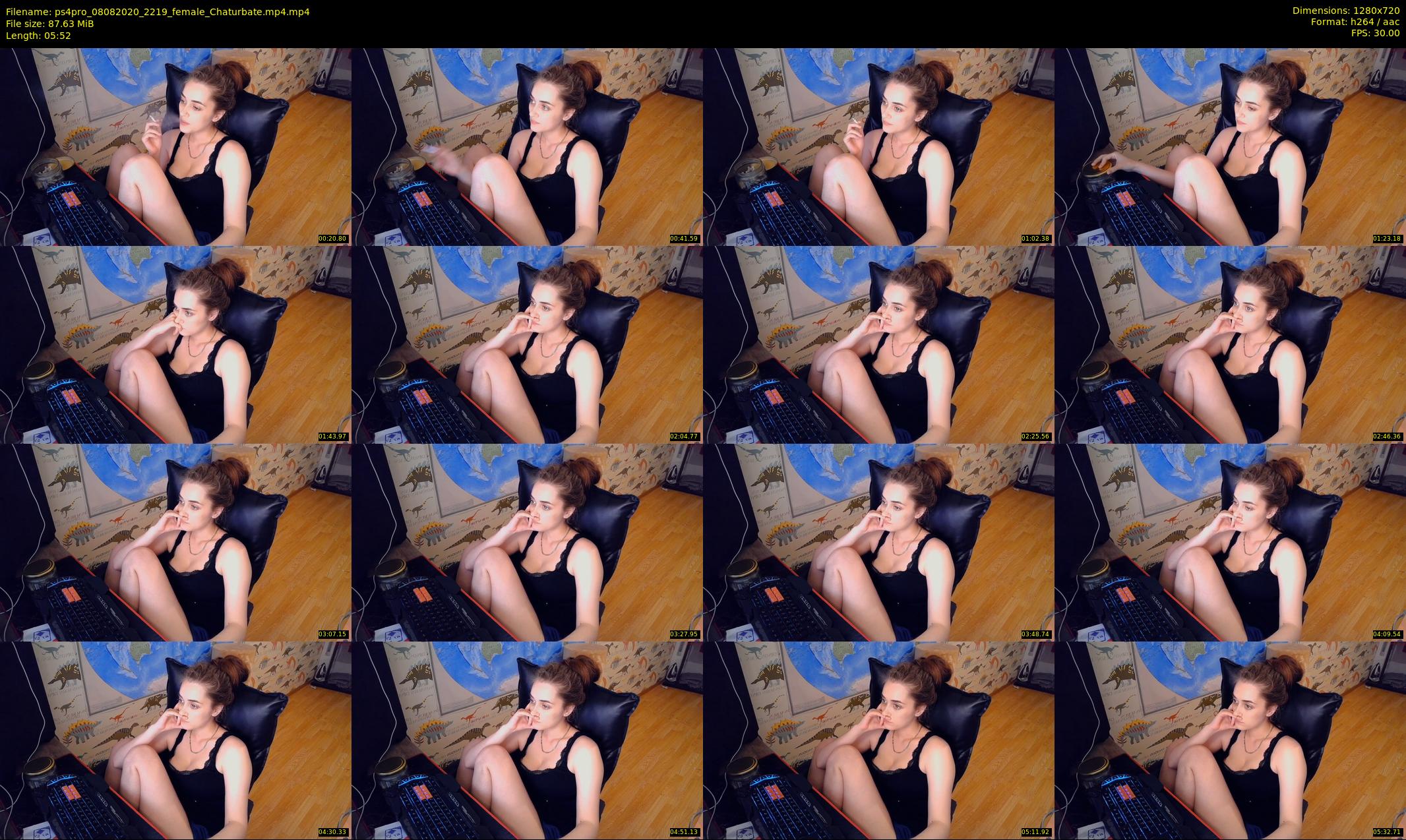 ps4pro — 6 minute Chaturbate female cam show recording, 720p, Aug 8, 2020