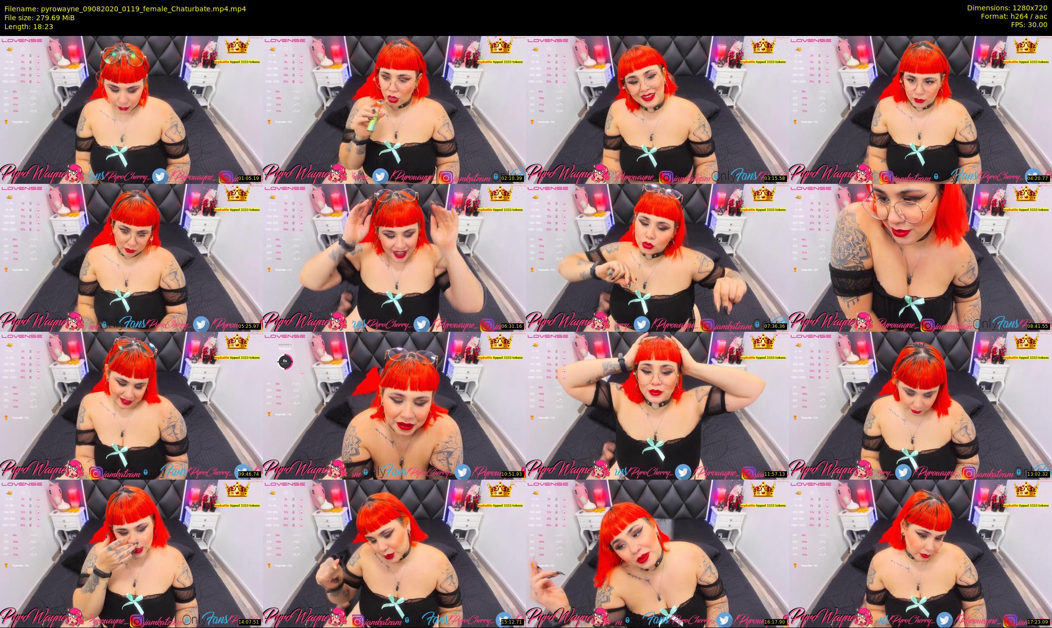 pyrowayne — 19 minute Chaturbate female cam show recording, 720p, Aug 9, 2020
