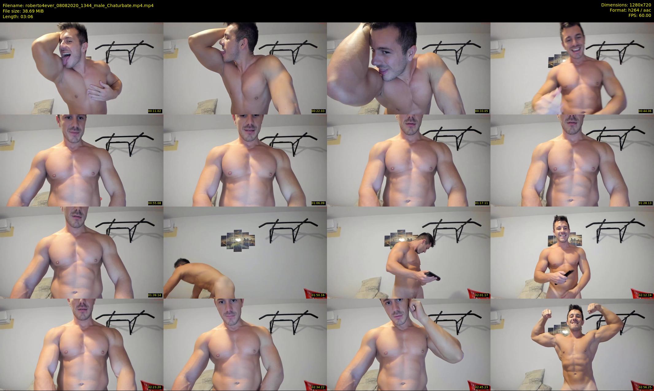 roberto4ever — 4 minute Chaturbate male cam show recording, 720p, Aug 8, 2020