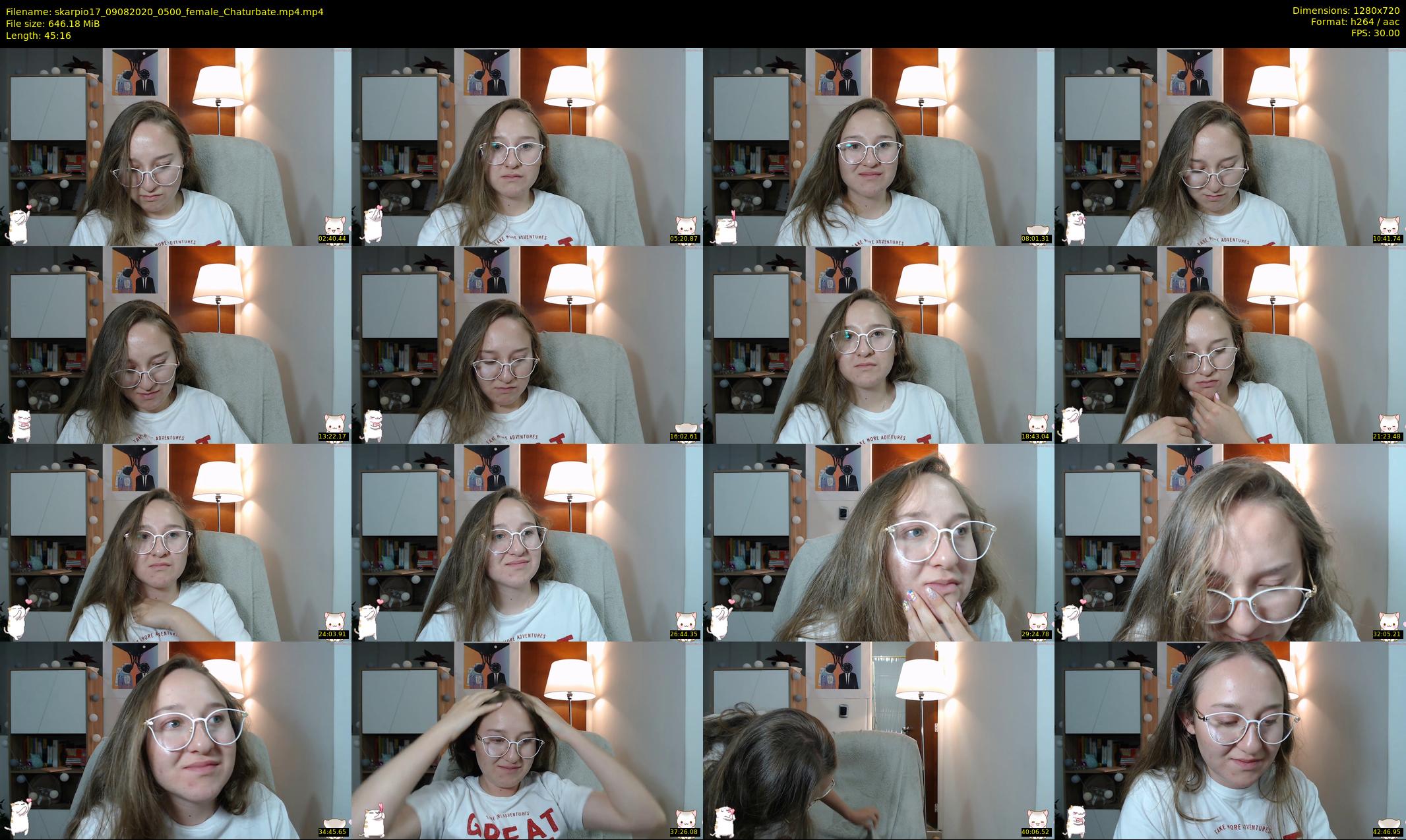 skarpio17 — 46 minute Chaturbate female cam show recording, 720p, Aug 9, 2020