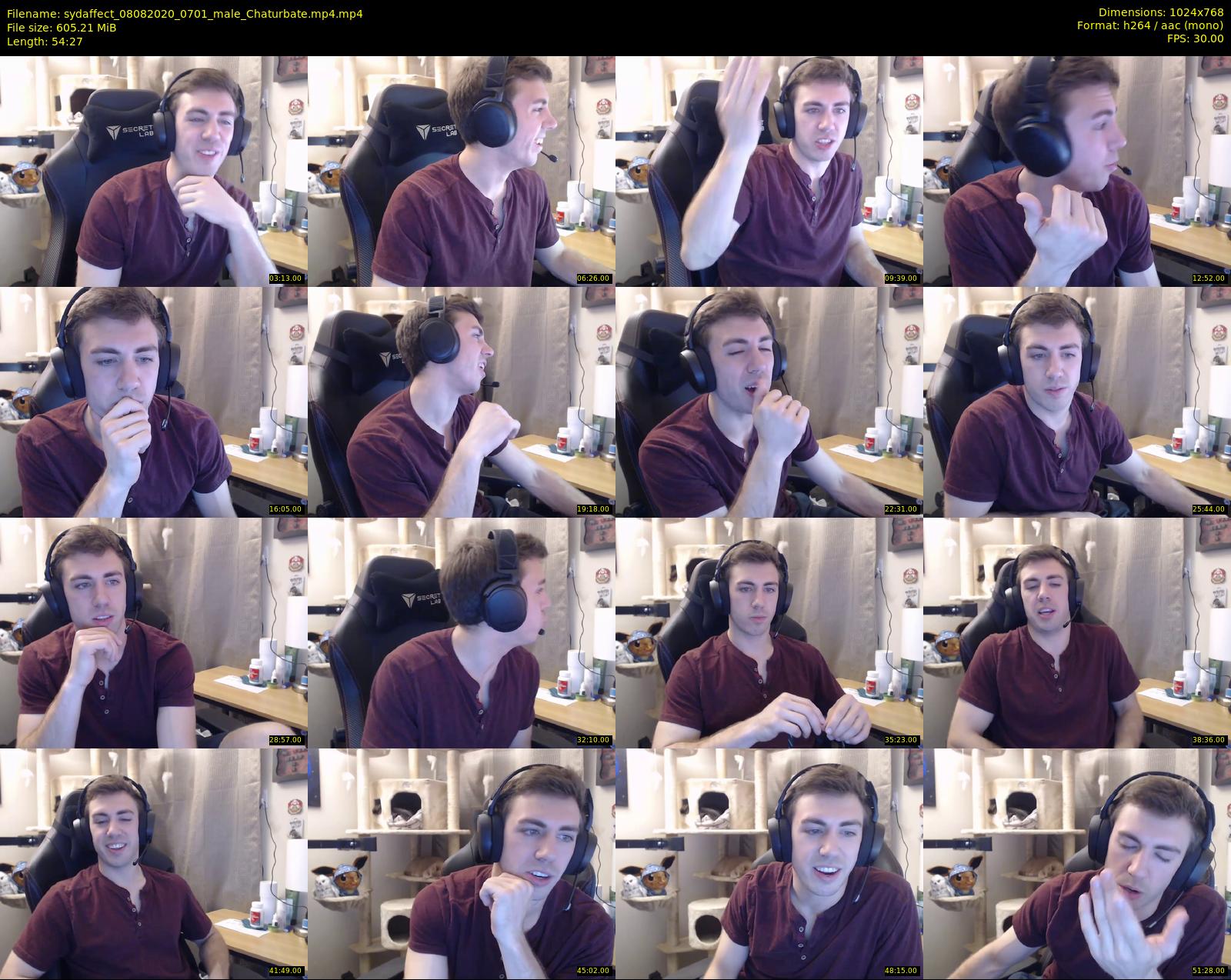 sydaffect — 55 minute Chaturbate male cam show recording, 720p, Aug 8, 2020