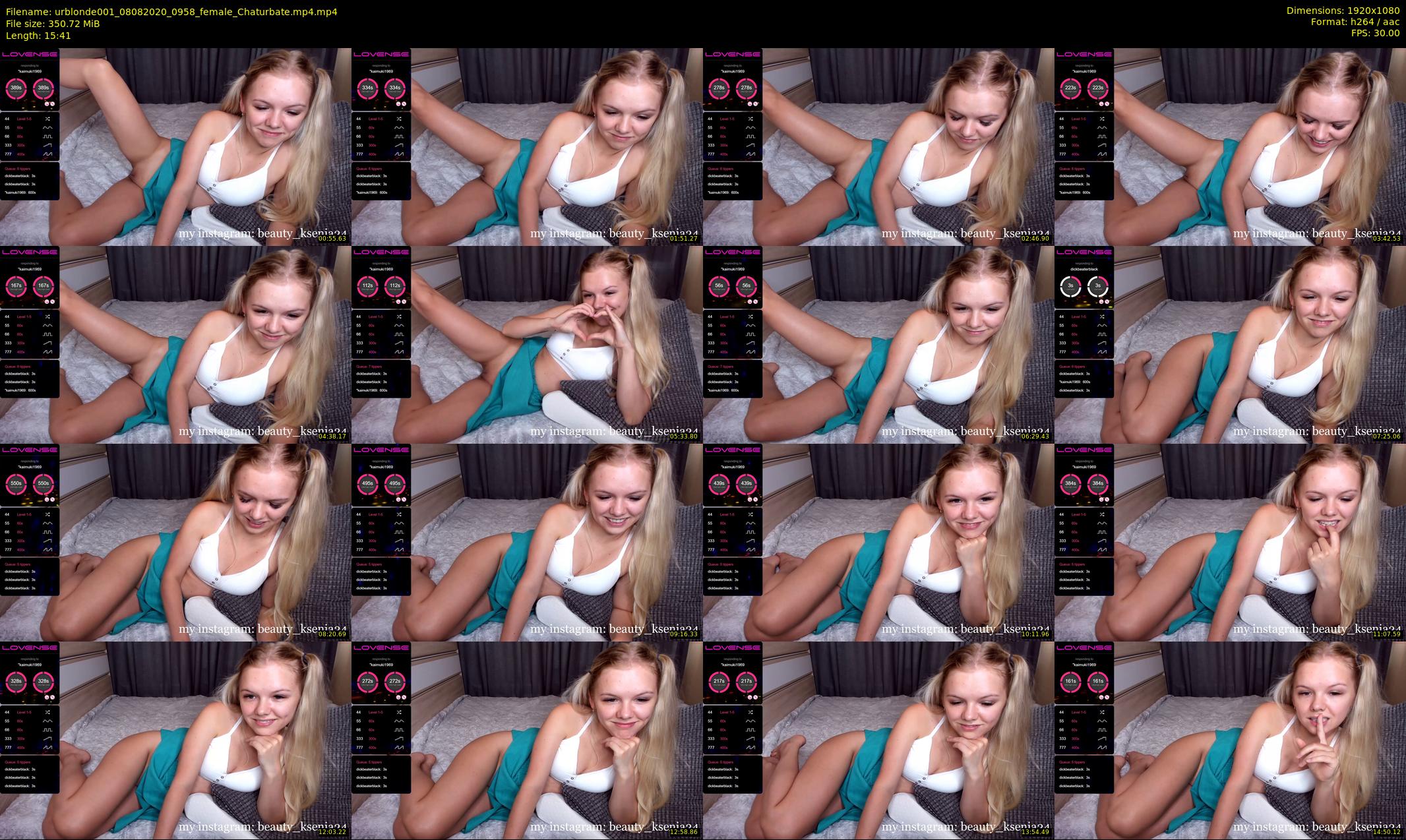 urblonde001 — 16 minute Chaturbate female cam show recording, 1080p, Aug 8, 2020