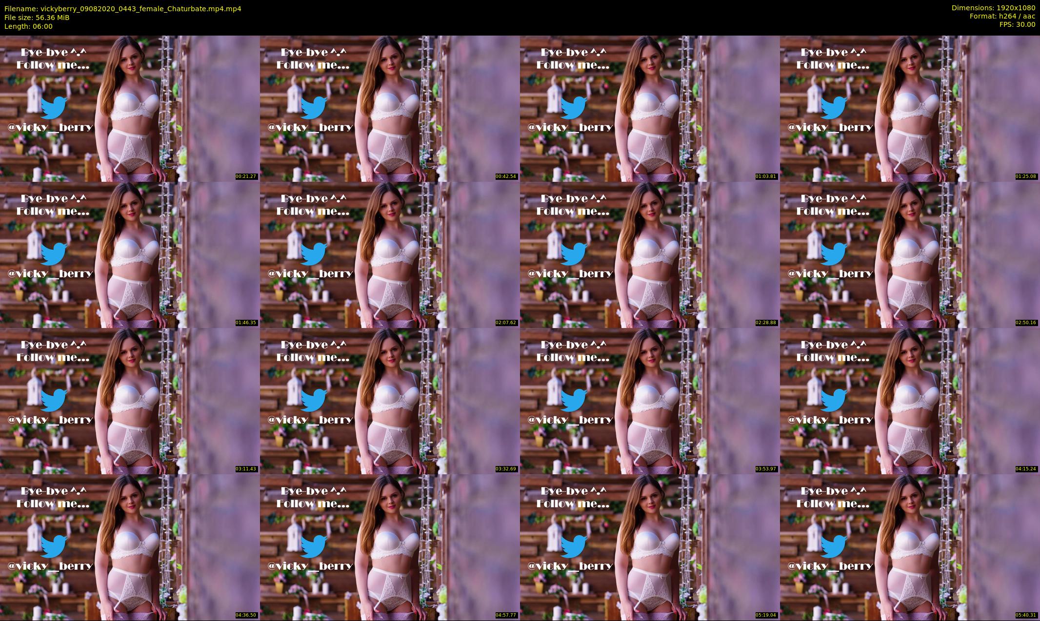 vickyberry — 6 minute Chaturbate female cam show recording, 1080p, Aug 9, 2020