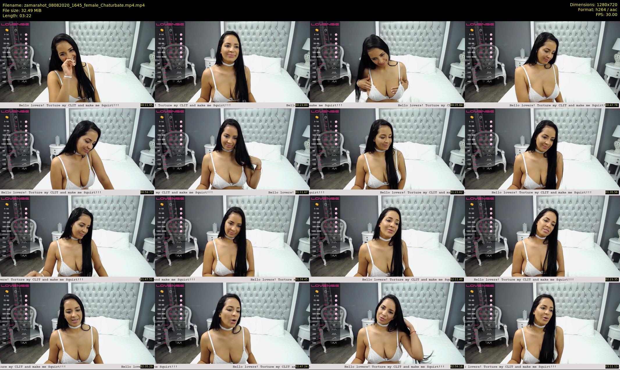 zamarahot — 4 minute Chaturbate female cam show recording, 720p, Aug 8, 2020