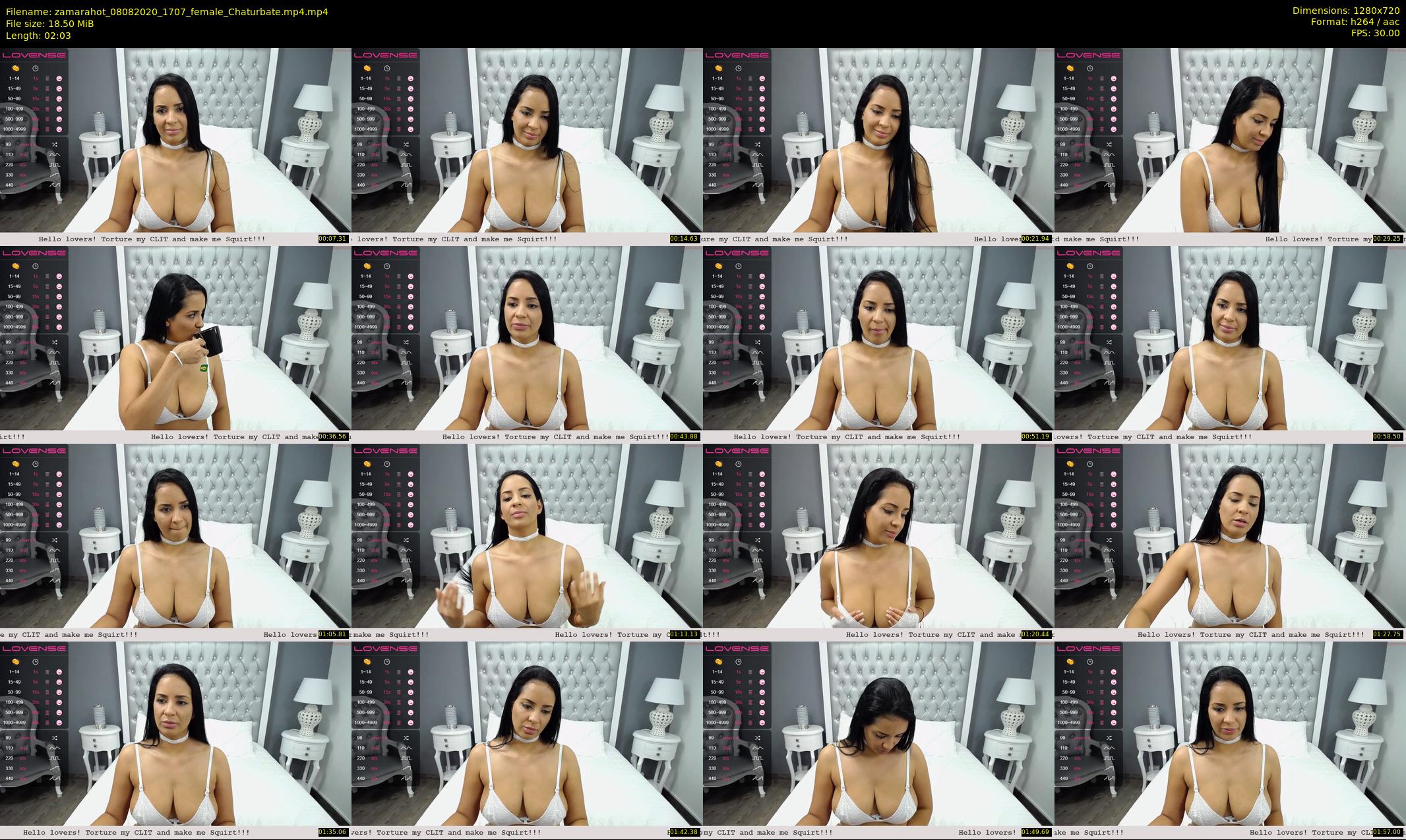 zamarahot — 3 minute Chaturbate female cam show recording, 720p, Aug 8, 2020