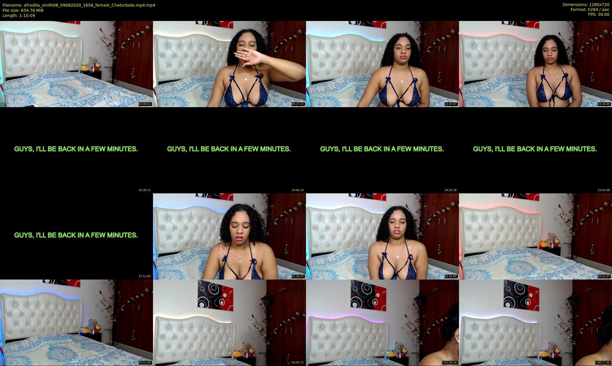 afrodita_smith08 — 71 minute Chaturbate female cam show recording, 720p, Aug 9, 2020