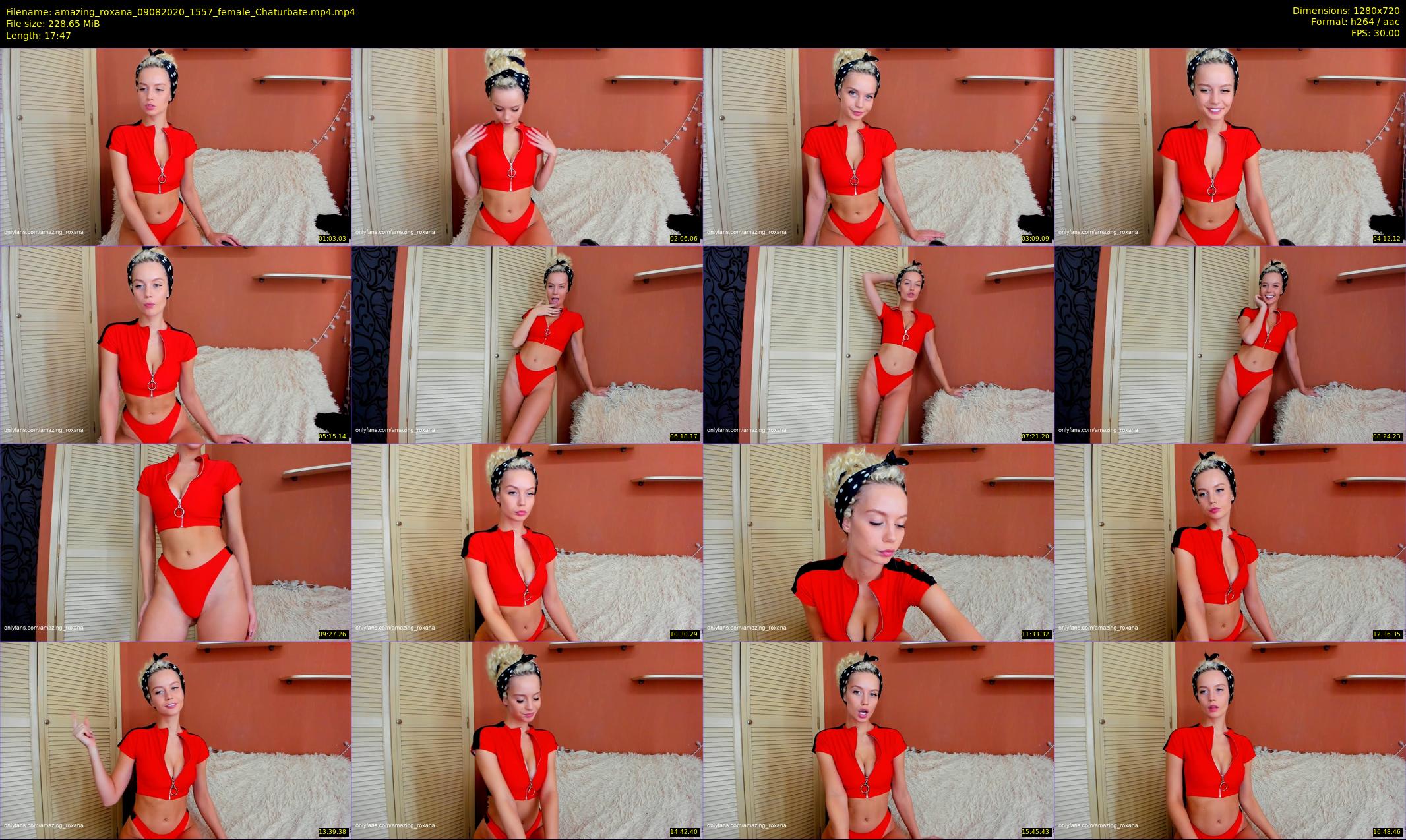 amazing_roxana — 18 minute Chaturbate female cam show recording, 720p, Aug 9, 2020