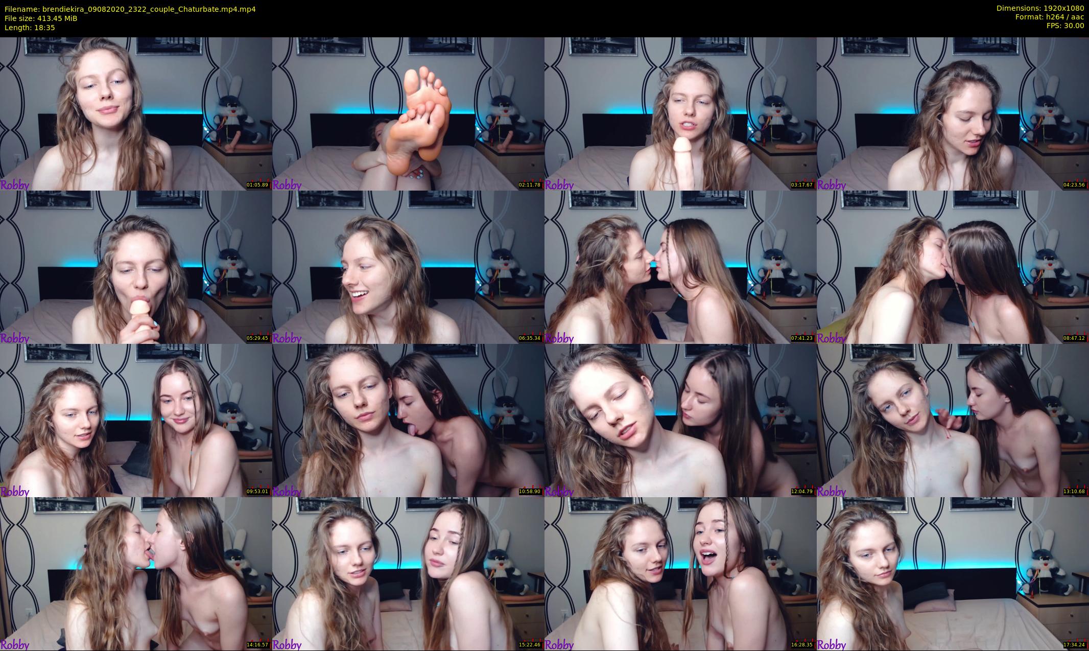 brendiekira — 19 minute Chaturbate couple cam show recording, 1080p, Aug 9, 2020