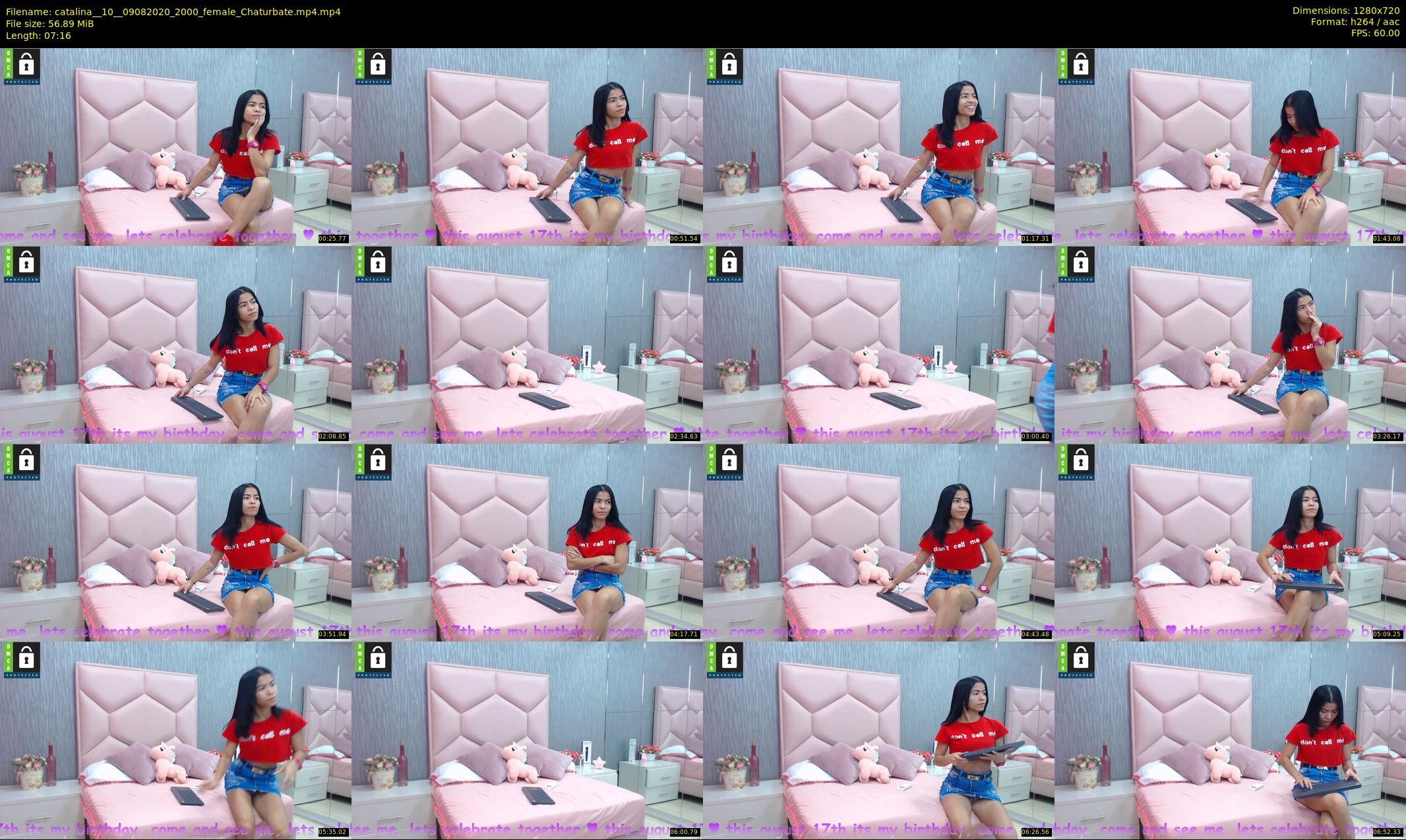 catalina__10_ — 8 minute Chaturbate female cam show recording, 720p, Aug 9, 2020