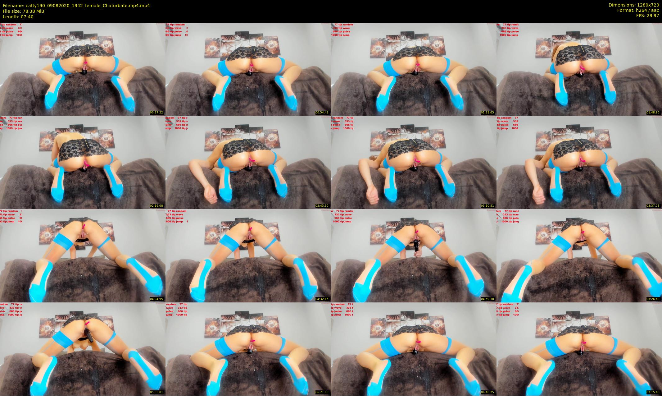 catty190 — 8 minute Chaturbate female cam show recording, 720p, Aug 9, 2020