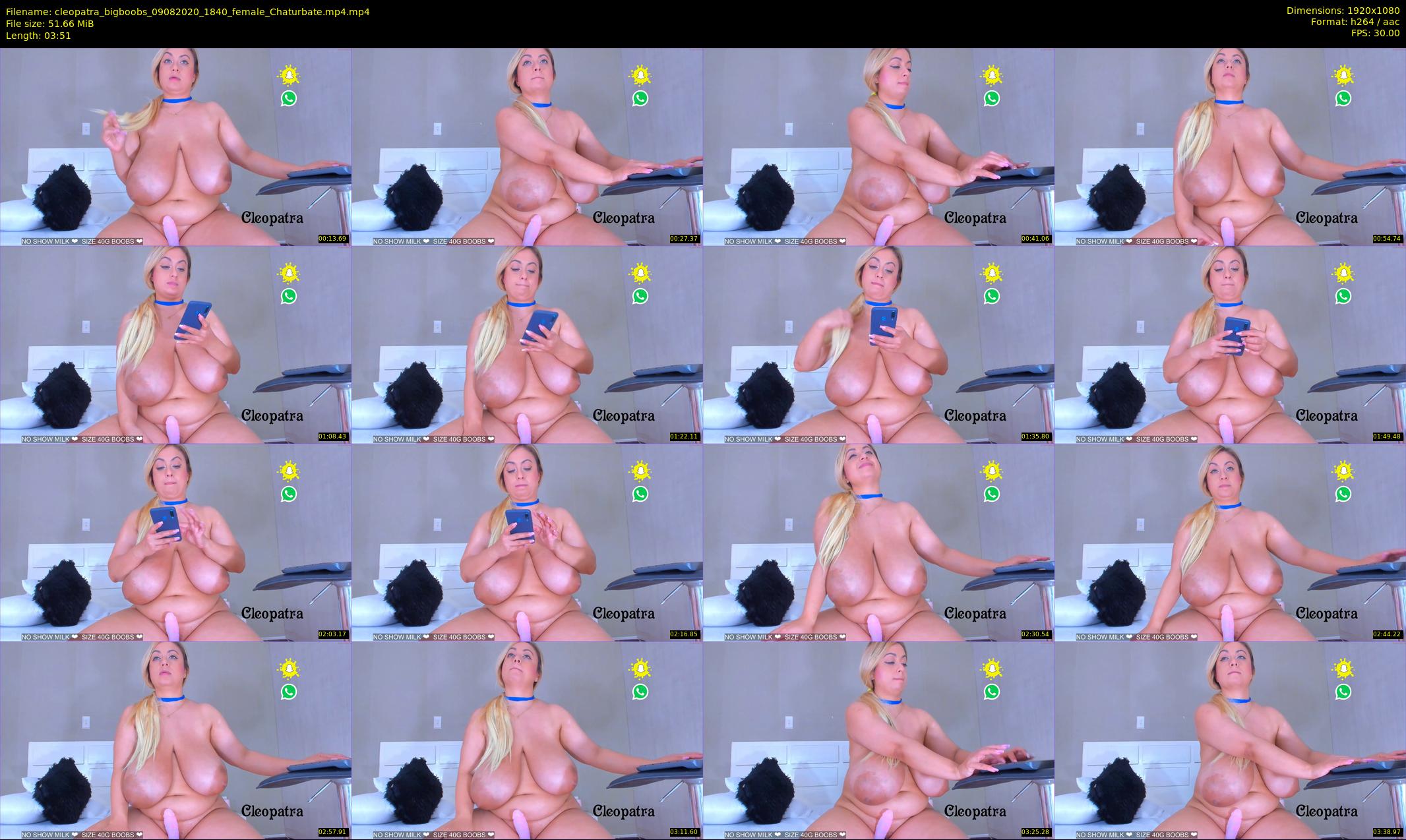 cleopatra_bigboobs — 4 minute Chaturbate female cam show recording, 1080p, Aug 9, 2020