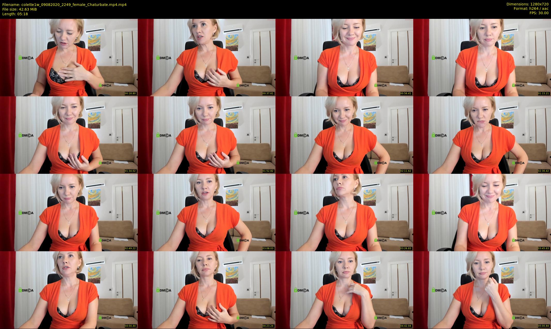 colette1w — 6 minute Chaturbate female cam show recording, 720p, Aug 9, 2020