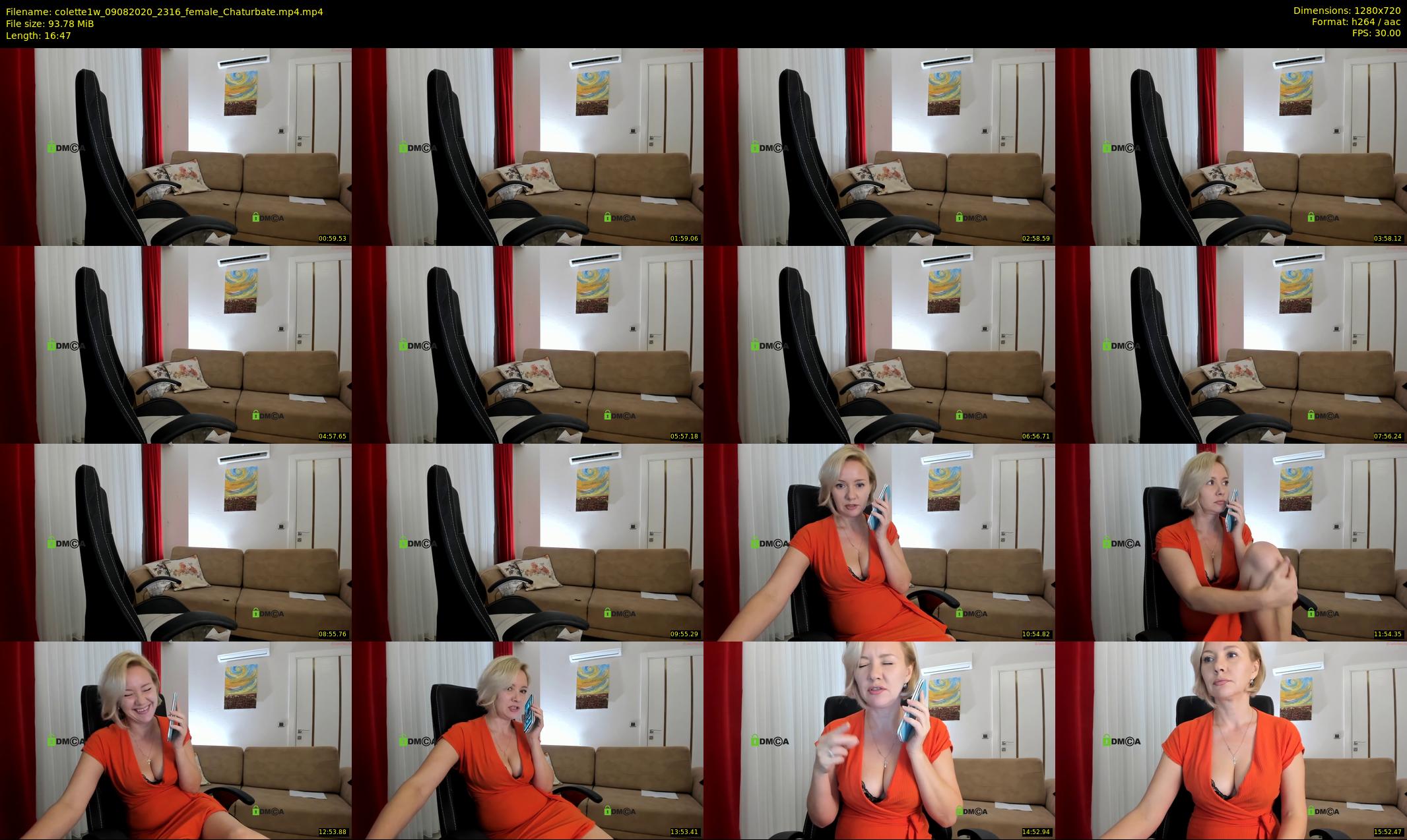colette1w — 17 minute Chaturbate female cam show recording, 720p, Aug 9, 2020