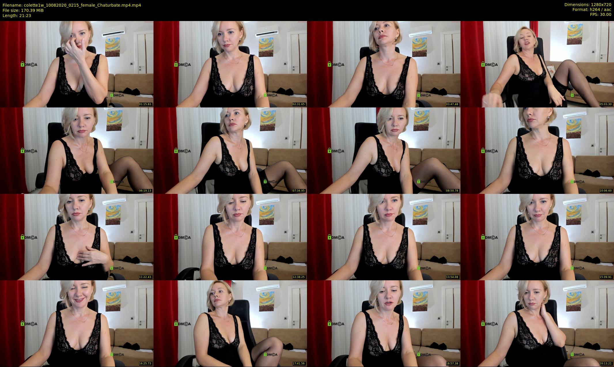 colette1w — 22 minute Chaturbate female cam show recording, 720p, Aug 10, 2020