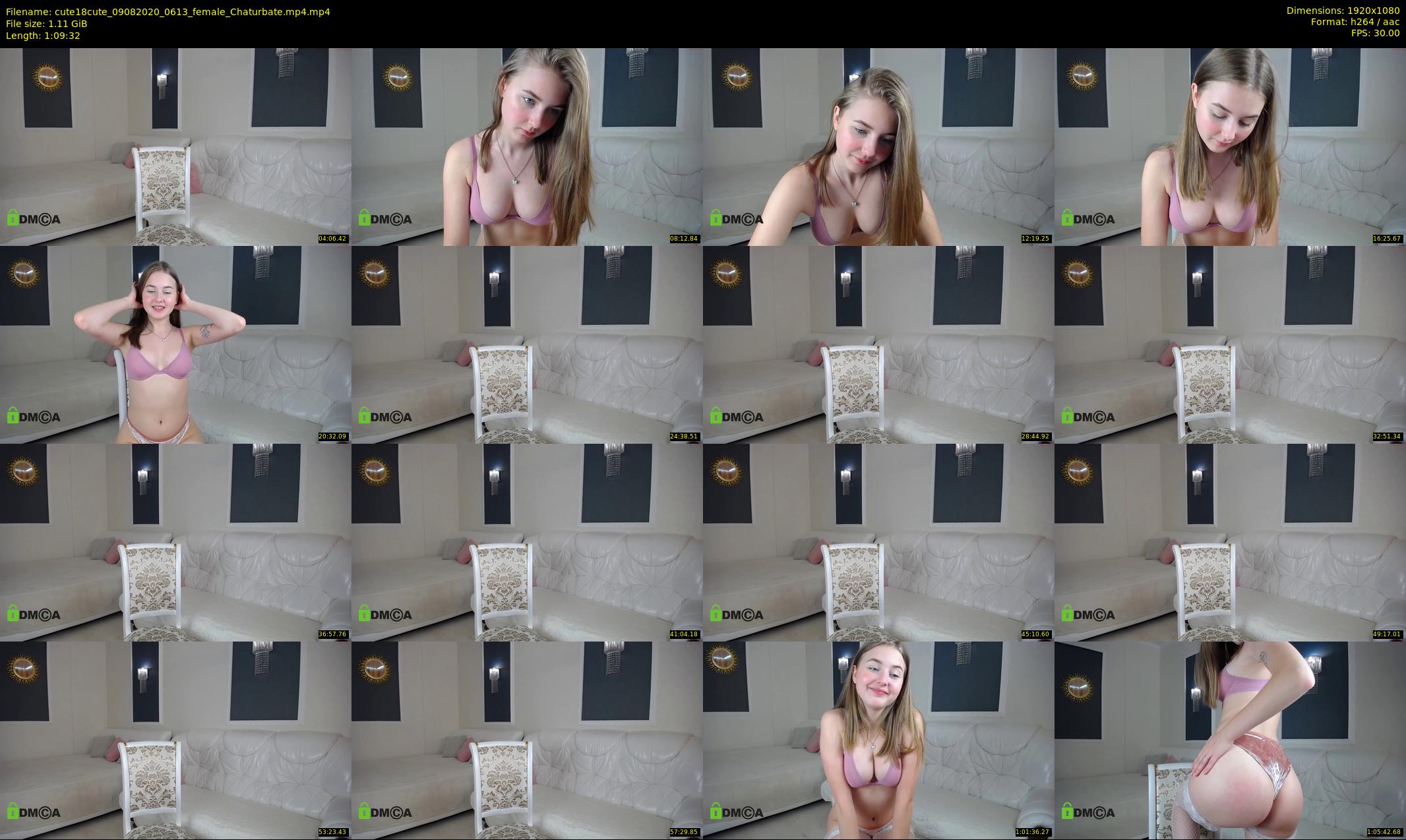 cute18cute — 70 minute Chaturbate female cam show recording, 1080p, Aug 9, 2020