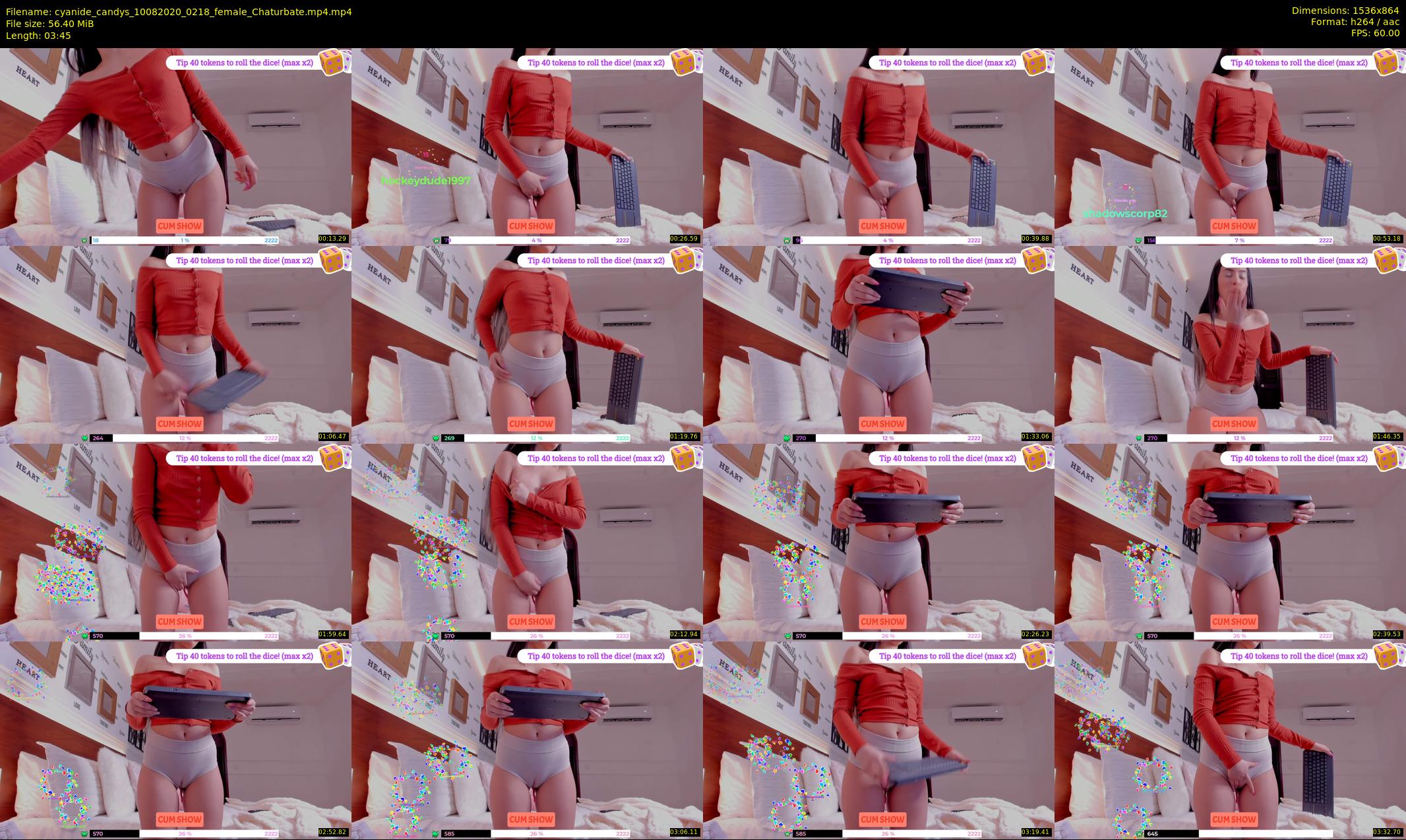 cyanide_candys — 4 minute Chaturbate female cam show recording, 720p, Aug 10, 2020