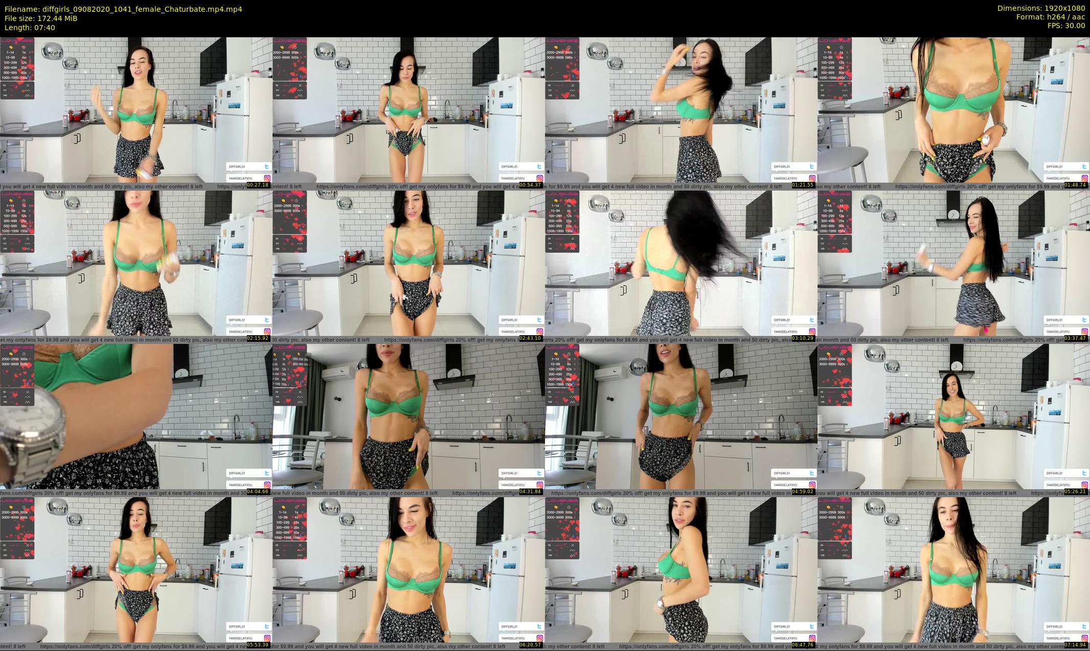 diffgirls — 8 minute Chaturbate female cam show recording, 1080p, Aug 9, 2020
