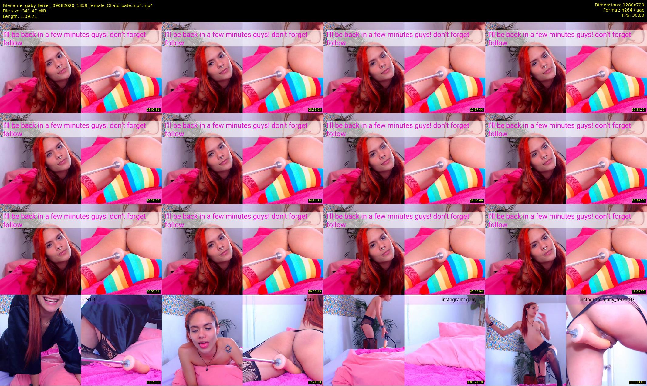 gaby_ferrer — 70 minute Chaturbate female cam show recording, 720p, Aug 9, 2020
