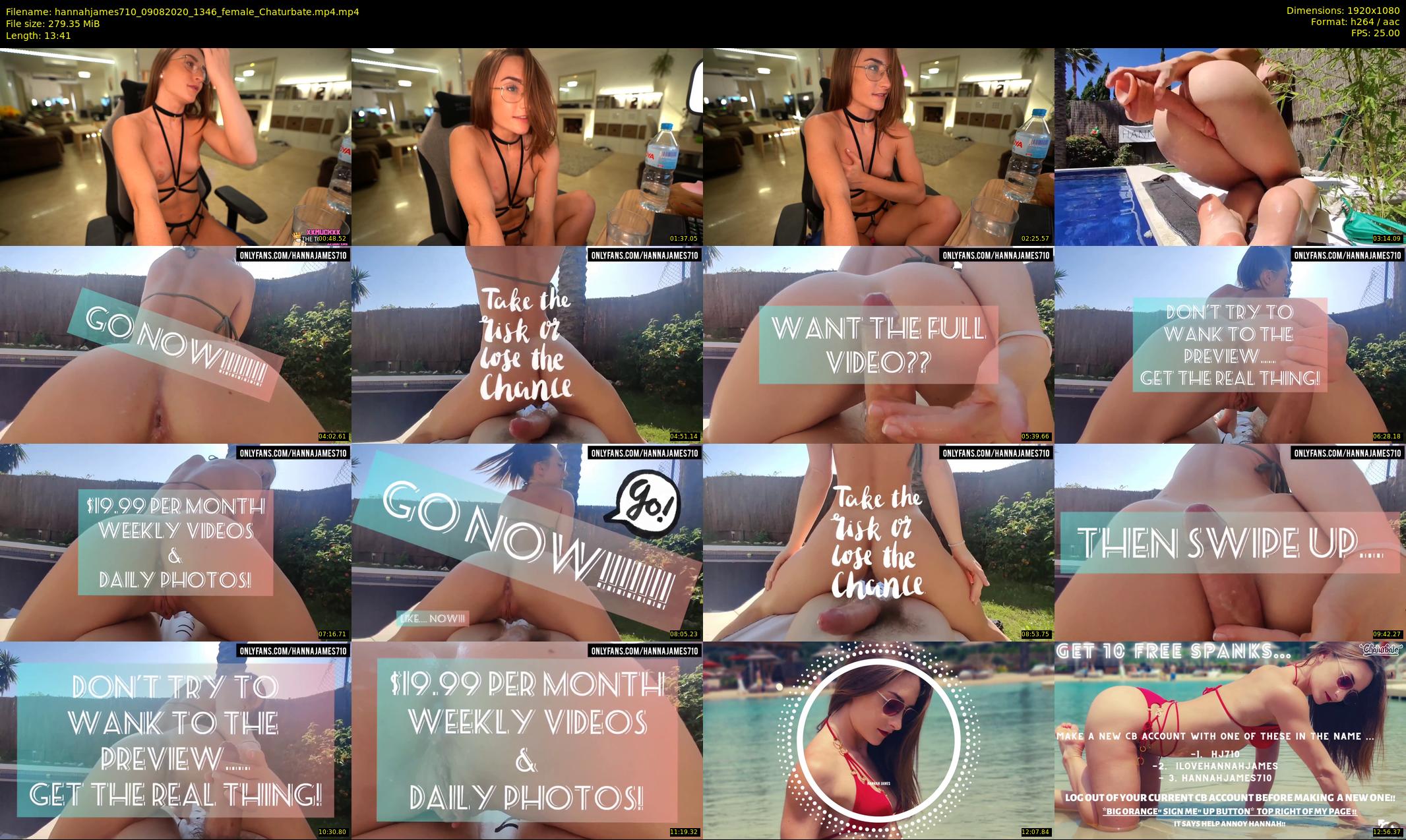 hannahjames710 — 14 minute Chaturbate female cam show recording, 1080p, Aug 9, 2020