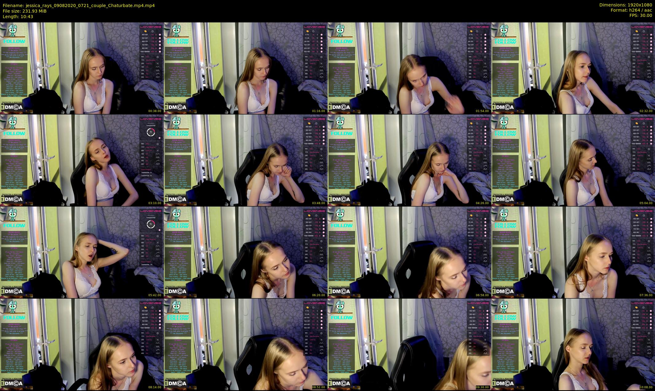 jessica_rays — 11 minute Chaturbate couple cam show recording, 1080p, Aug 9, 2020